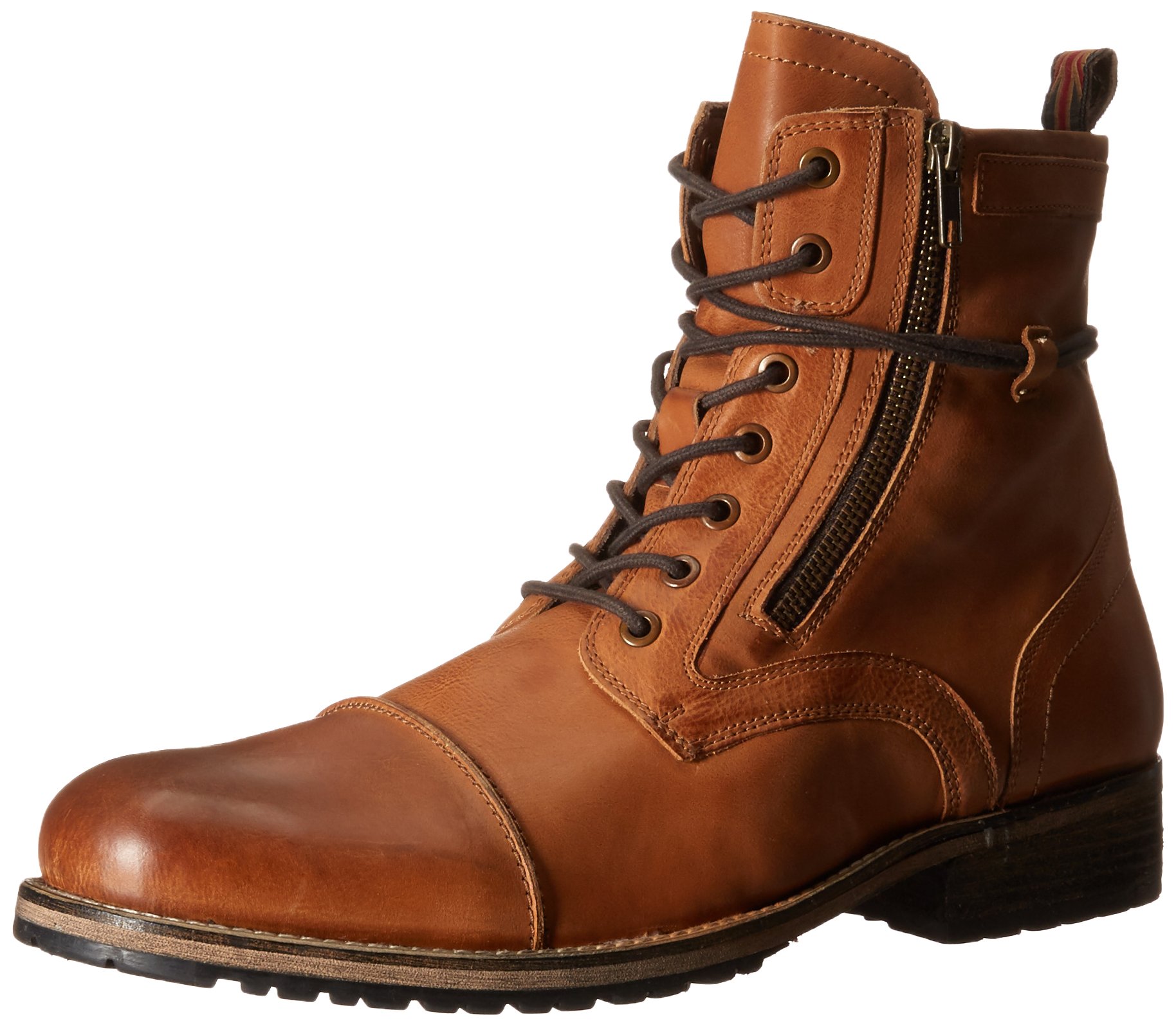 Men's Testosterone Combat Boots - Genuine Leather Slip-Resistant Poolside Shoes for Outdoor Adventures & Casual Wear