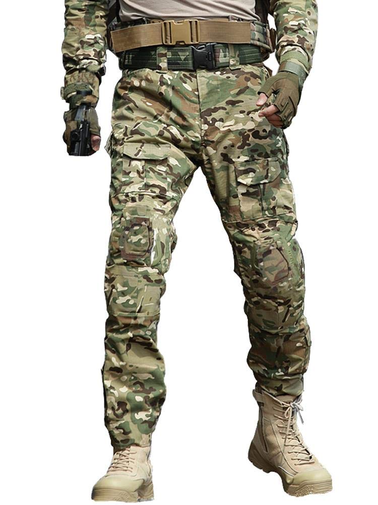 TRGPSG Men's Hiking Pants - Ripstop Camouflage Cargo Pants with Multiple Pockets, Durable Outdoor Work Pants for Hiking, Camping & Casual Wear