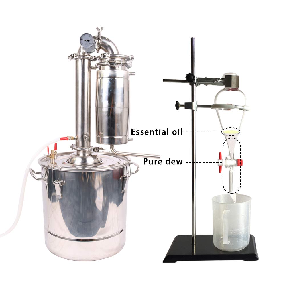 250ml Pure Dew Essential Oil Separator Distillation Kit for Aromatherapy, DIY Perfume Making, and Herbal Extracts - Home & Professional Use