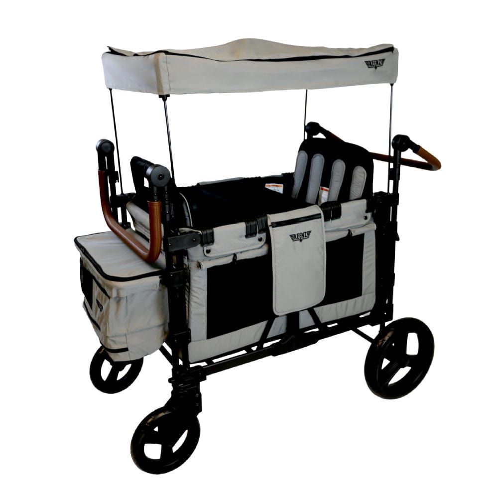 Keenz XC+2.0 Stroller Wagon for 4 Passengers - All-Terrain Baby & Kids Wagon with Canopy - Perfect for Beach, Park, and Family Outings