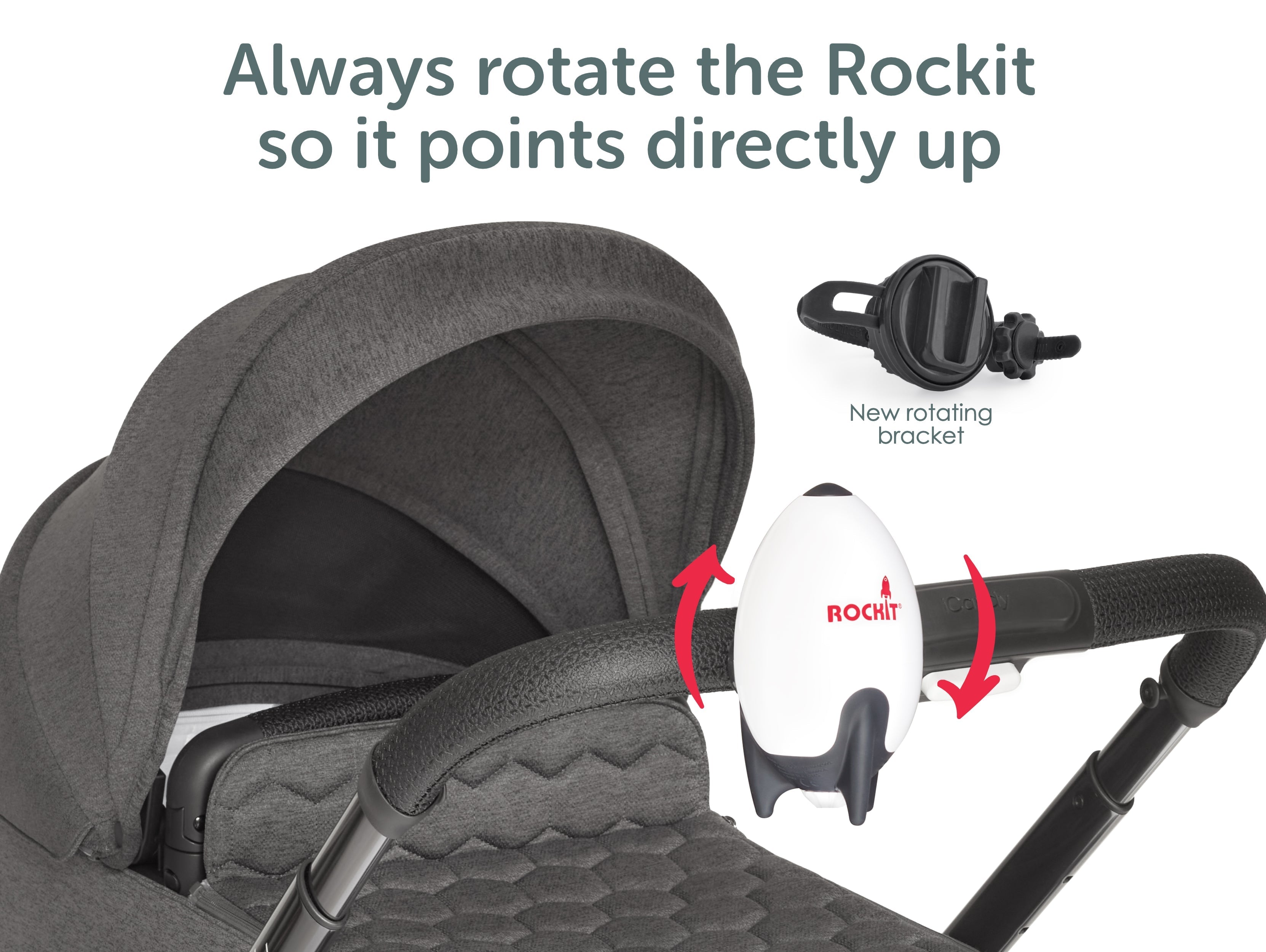 Rockit Portable Baby Rocker 2.0 - USB Rechargeable Infant Soother with 5 Speeds | Perfect for Nursery, Travel & Bedtime Sleep Aid