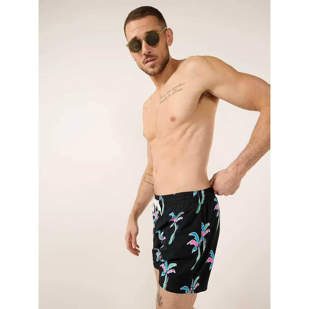 Chubbies 5.5 Inch Havana Nights Swim Trunks for Men - Black Plaid Pattern Beach Shorts | Perfect for Pool Party, Vacation & Summer Water Activities