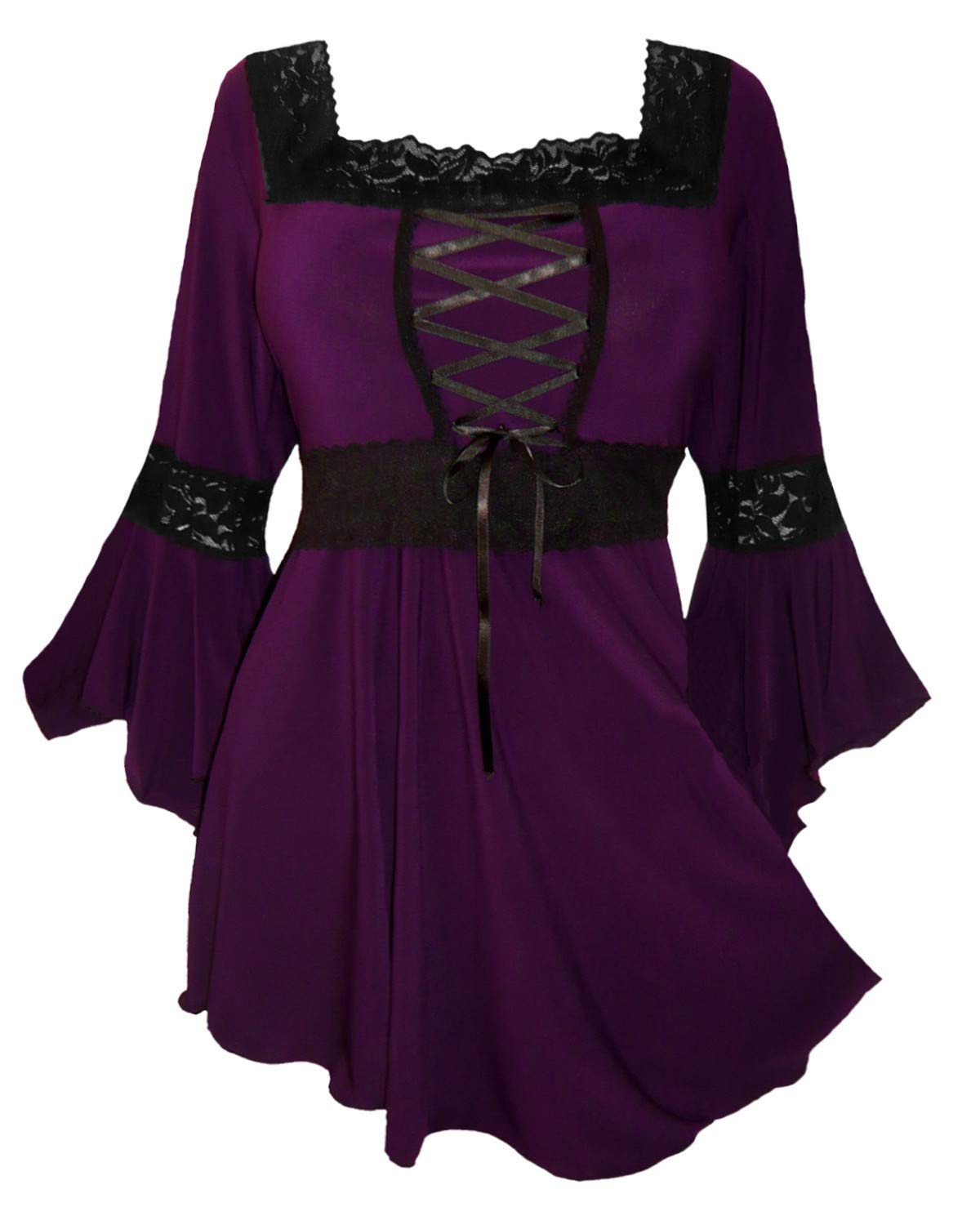 Victorian Gothic Boho Renaissance Corset Top for Women - Elegant Lace Blouse for Cosplay, Festival & Renaissance Fair Outfits | Perfect for Halloween, Themed Parties & Historical Reenactments
