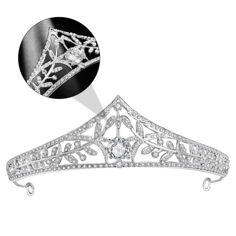 FRCOLOR Bride Wedding Crown - Elegant Rhinestone Princess Tiara Headpiece for Brides, Bridesmaids & Prom | Perfect for Weddings, Proms, Formal Events & Photo Shoots