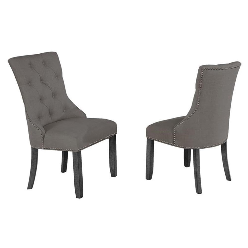 Premium Gray Dining Chairs Set of 4 - High-Quality Modern Kitchen Chairs with Comfortable Cushion - Perfect for Home, Restaurant, and Office Use