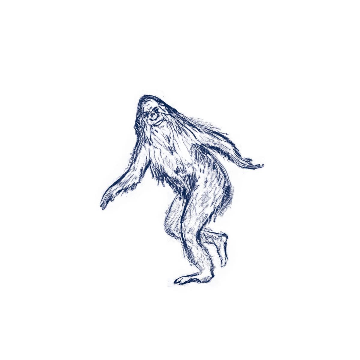 Long-Lasting 1-2 Weeks Semi-Permanent Bigfoot Temporary Tattoos for Adults - Realistic Navy Blue Ancient Hominid Design for Men & Women (4 Sheets) | Perfect for Halloween, Cosplay, and Body Art
