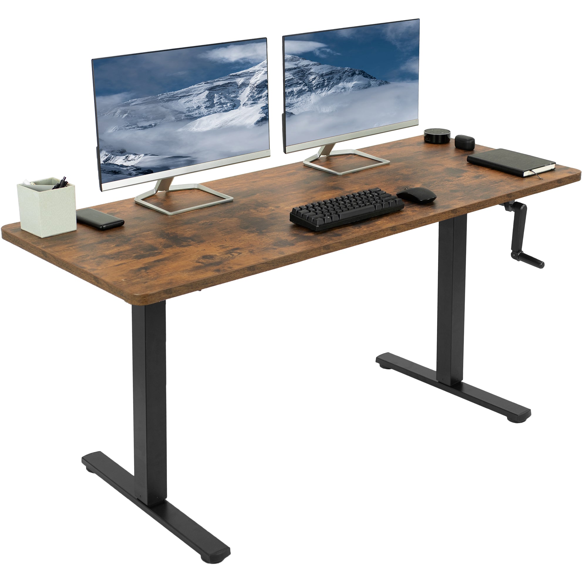 MB Series 60 x 24 Inch Manual Height Adjustable Standing Desk - Perfect for Home Office & Workspace Ergonomics