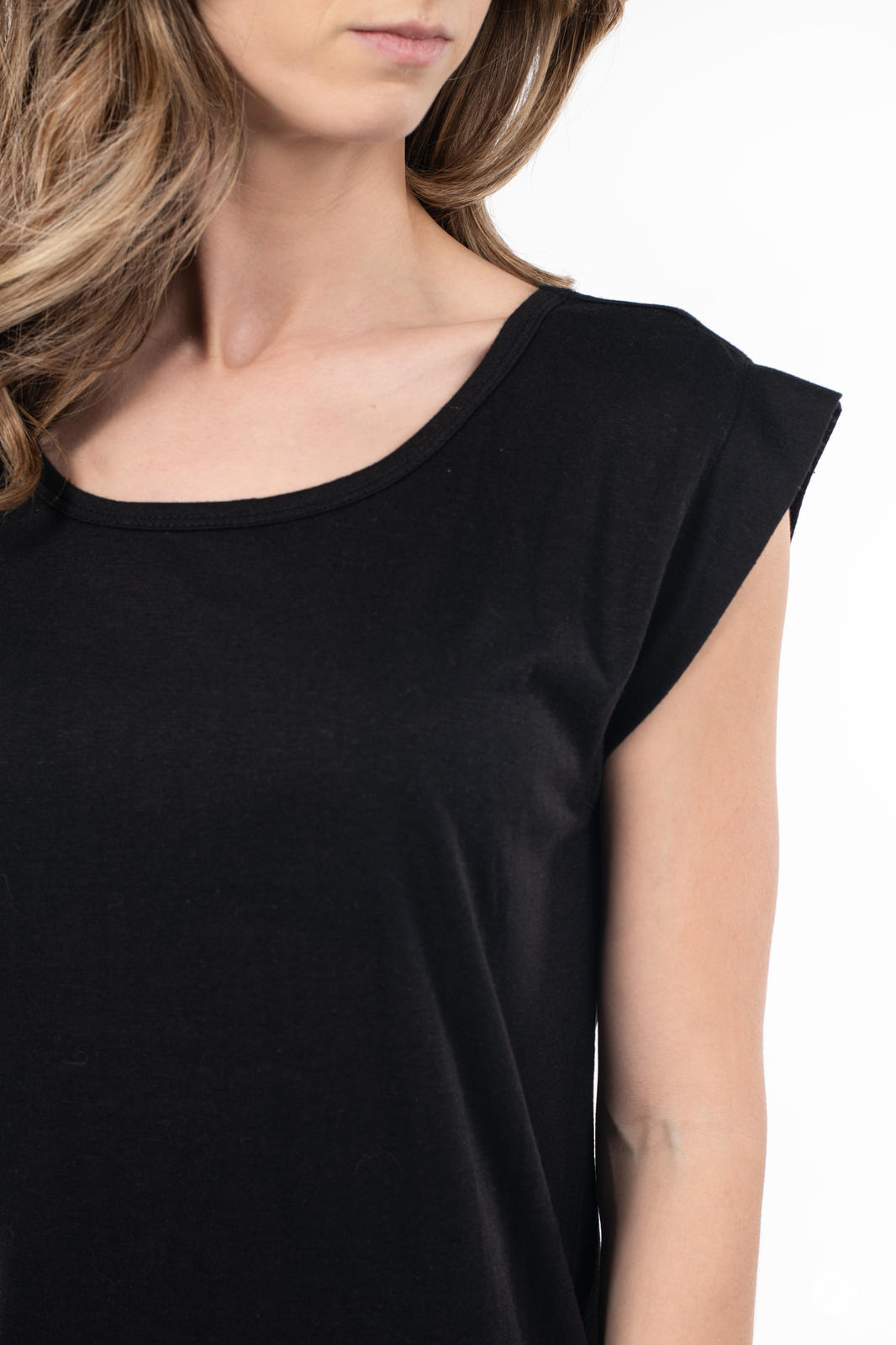 Women's Cap Sleeve Scoop Neck T-Shirt - Soft Cotton Casual Top for Everyday Wear | Perfect for Work, Weekend & Layering