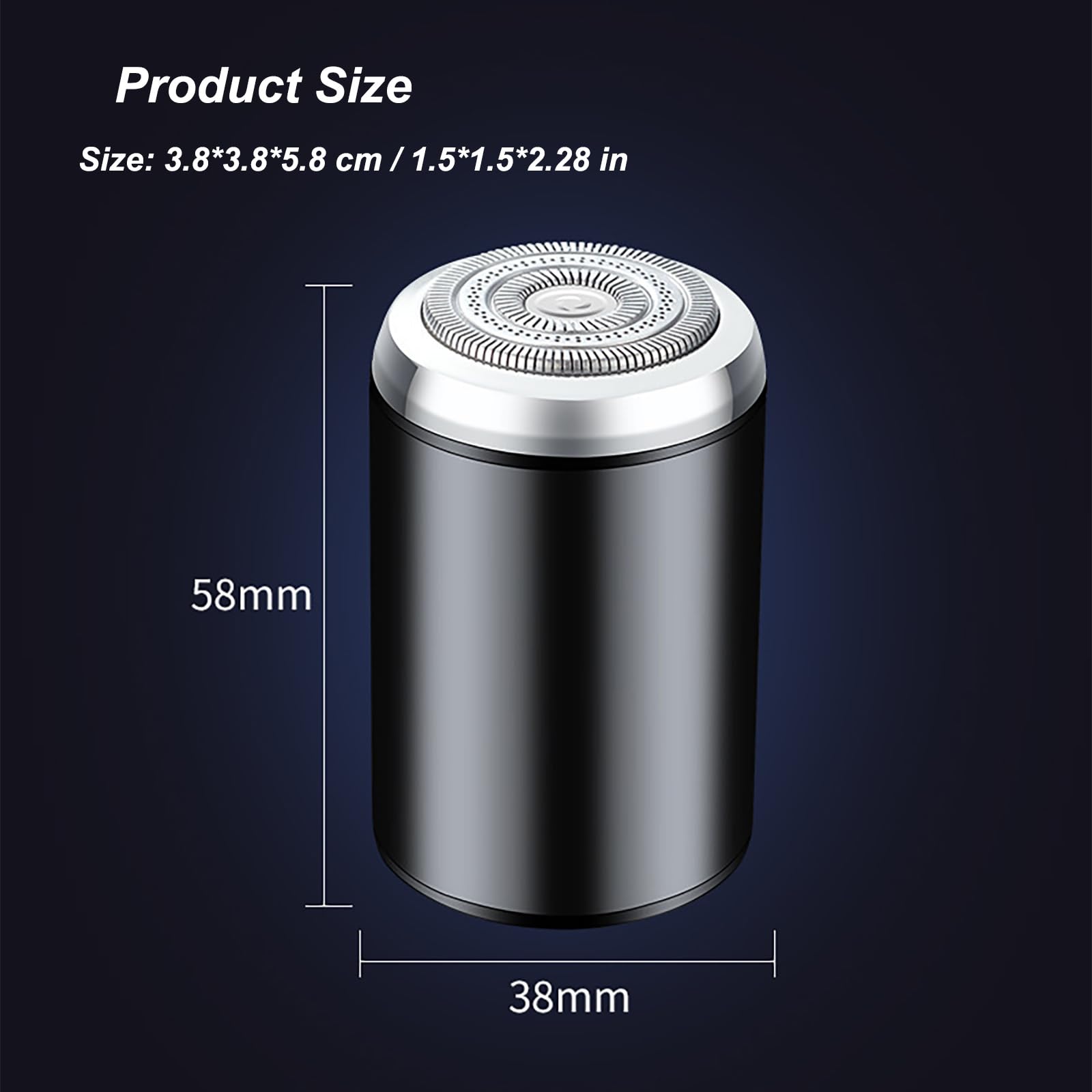 Mini Electric Shaver for Men - USB Rechargeable, Waterproof, Portable Pocket Size Travel Razor - Perfect for Home, Car, Office & On-The-Go Grooming - Black