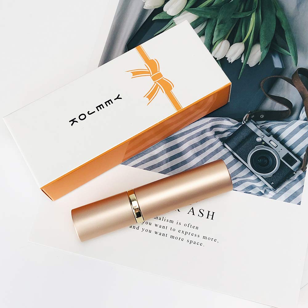 Refillable Perfume Bottle Atomizer for Travel - 5ml Portable Perfume Spray Pump (Rose Gold) | Compact Pocket Size for Men & Women | Perfect for Gym, Office & On-the-Go