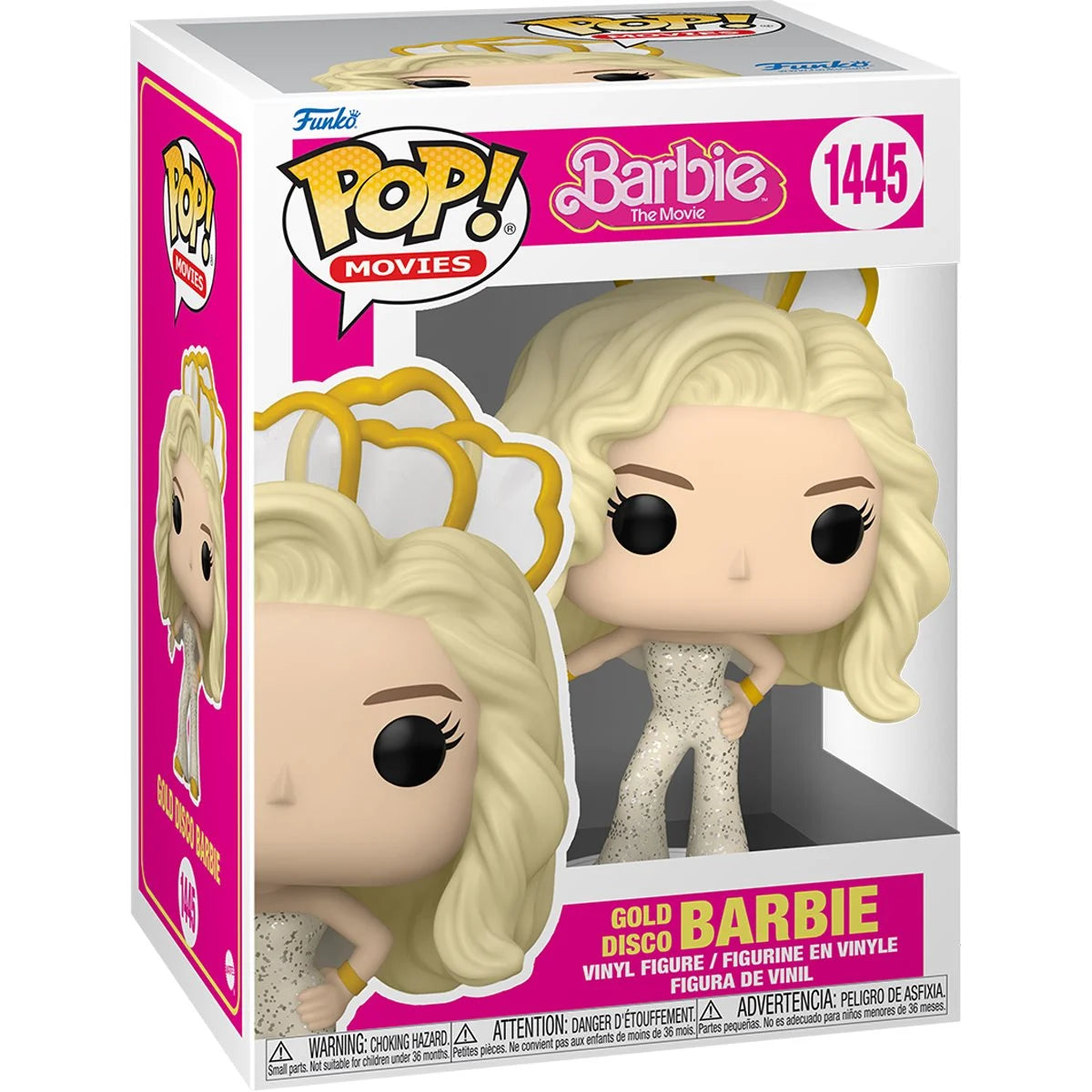 Barbie the Movie Gold Disco Barbie Doll - Collectible Fashion Doll with Glittery Outfit & Accessories - Perfect for Play, Display & Movie-Themed Birthday Gifts