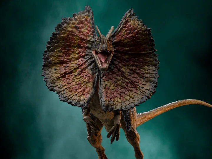 Jurassic Park Dilophosaurus Statue - Premium Dinosaur Collectible Figure for Fans & Home Decor | Perfect for Movie Memorabilia Displays & Gift Giving