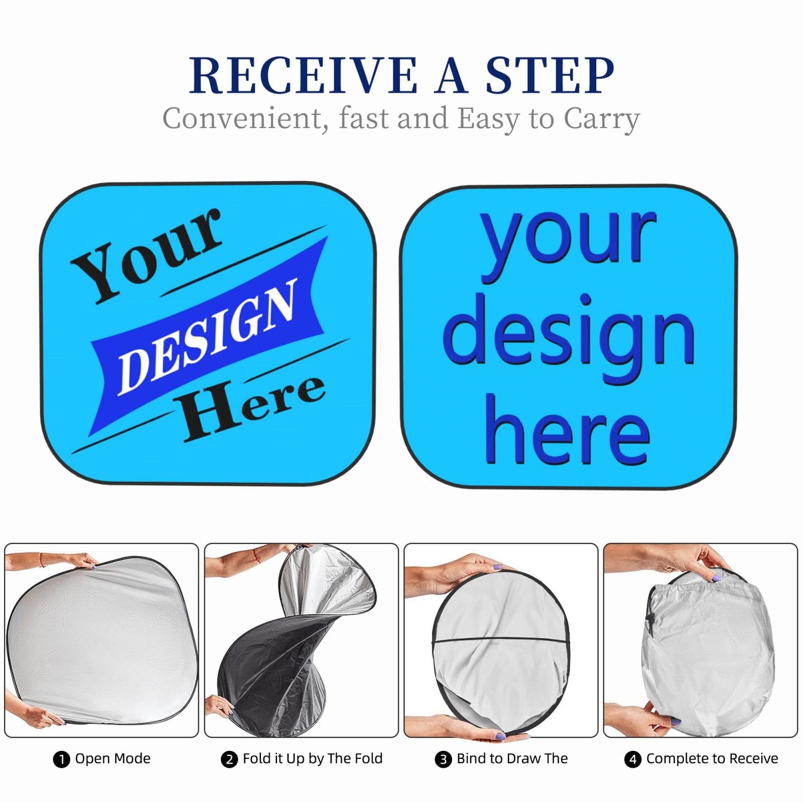 Customized Car Sun Visor - Personalized Design with Logo & Text, Foldable Windshield Sunshade for Car, Truck, SUV - Perfect Gift for Drivers, Ideal for Road Trips & Daily Commutes