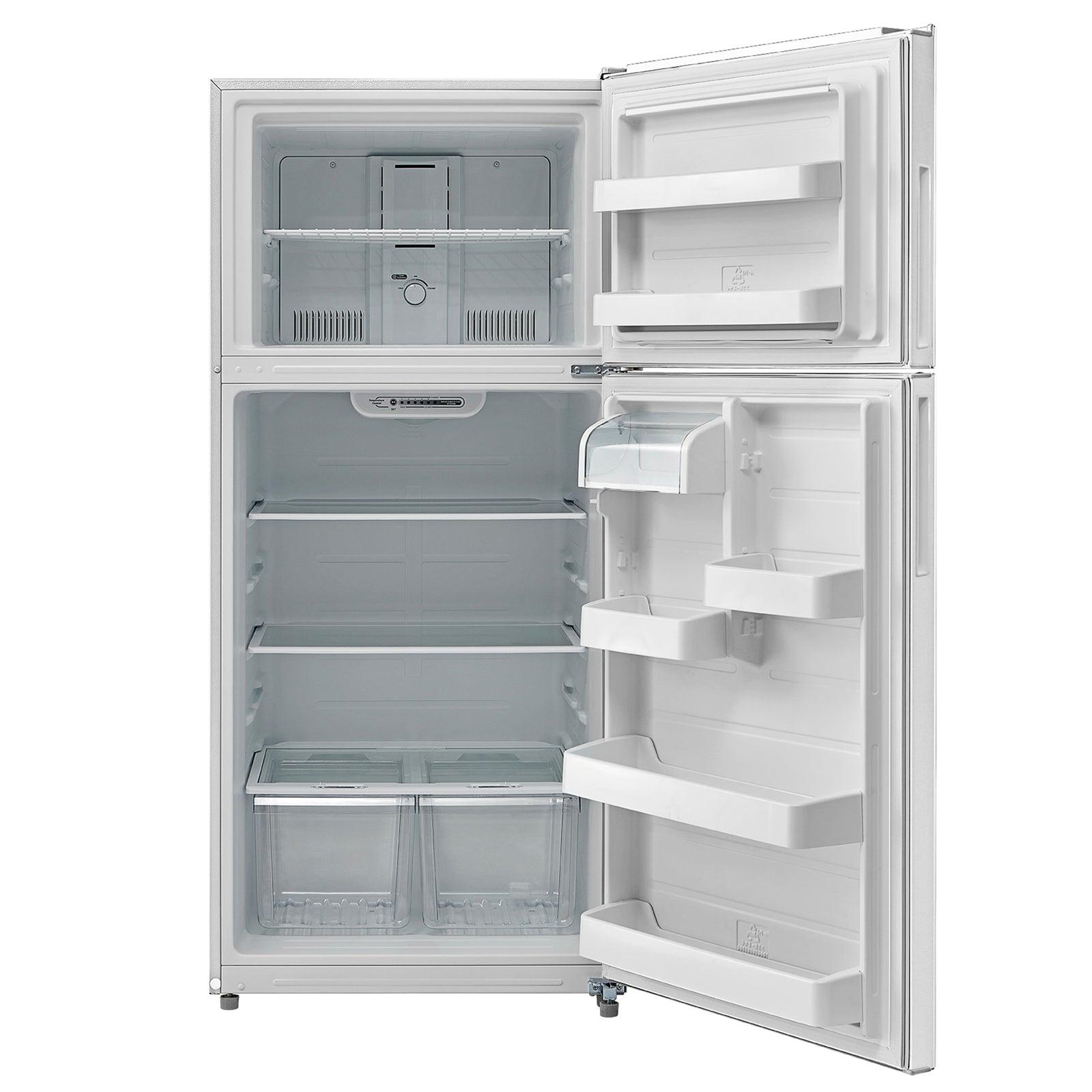 Avanti FF18D0W4 18.0 Cu. Ft. Frost Free Apartment Size Refrigerator in White - Compact & Energy Efficient for Small Spaces, Dorms, Studios & Tiny Homes