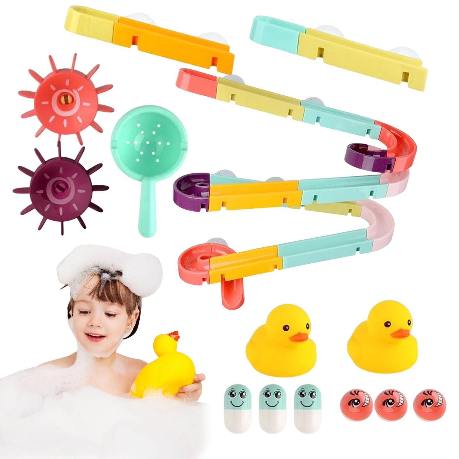 Best Bath Toys for Toddlers - Interactive Duck Water Track Shower Game | Educational Bathtub Toys for Kids | Fun Learning & Sensory Play During Bath Time