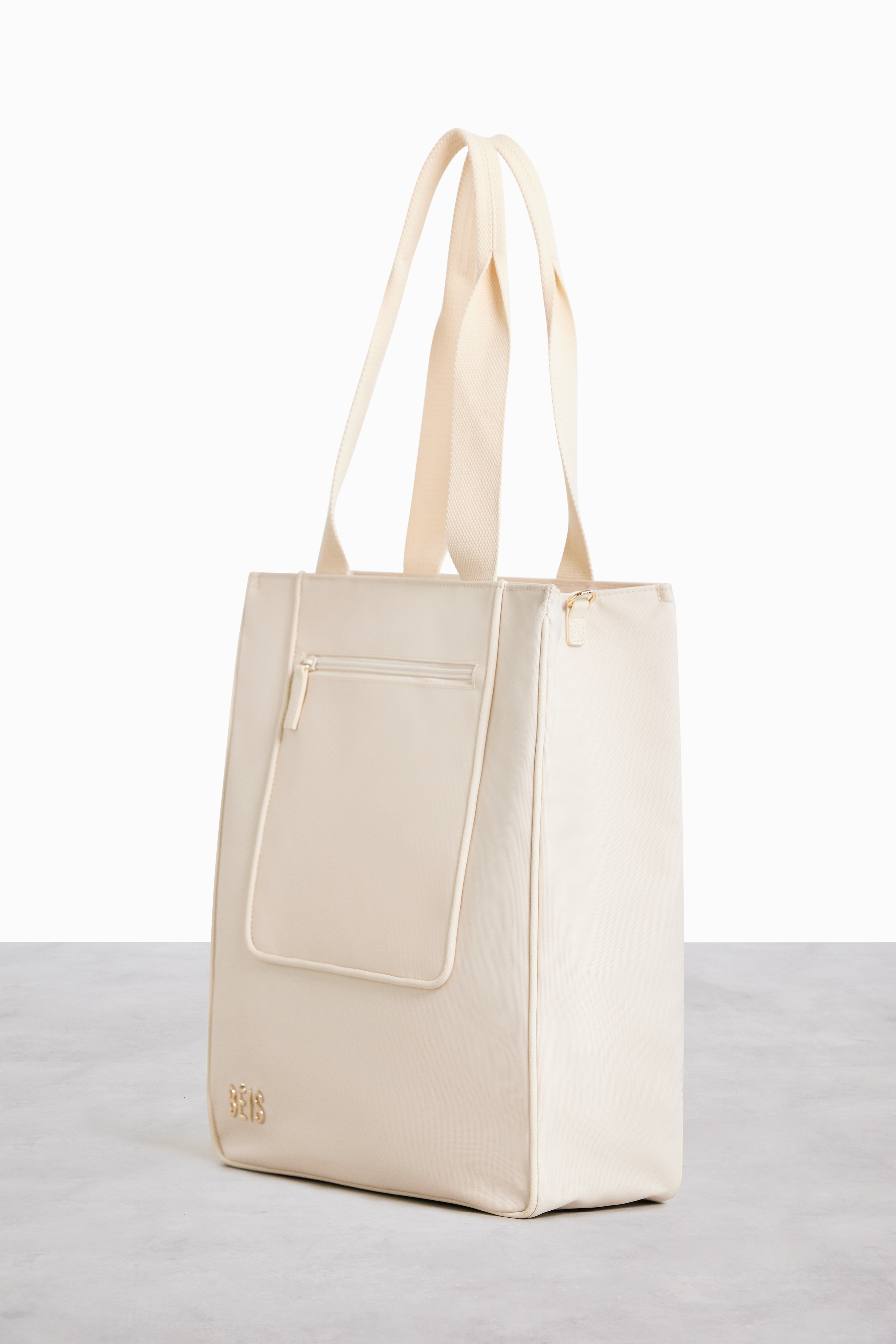 The North To South Tote Bag in Beige - Stylish & Spacious Canvas Tote for Women, Perfect for Work, Travel, and Everyday Use