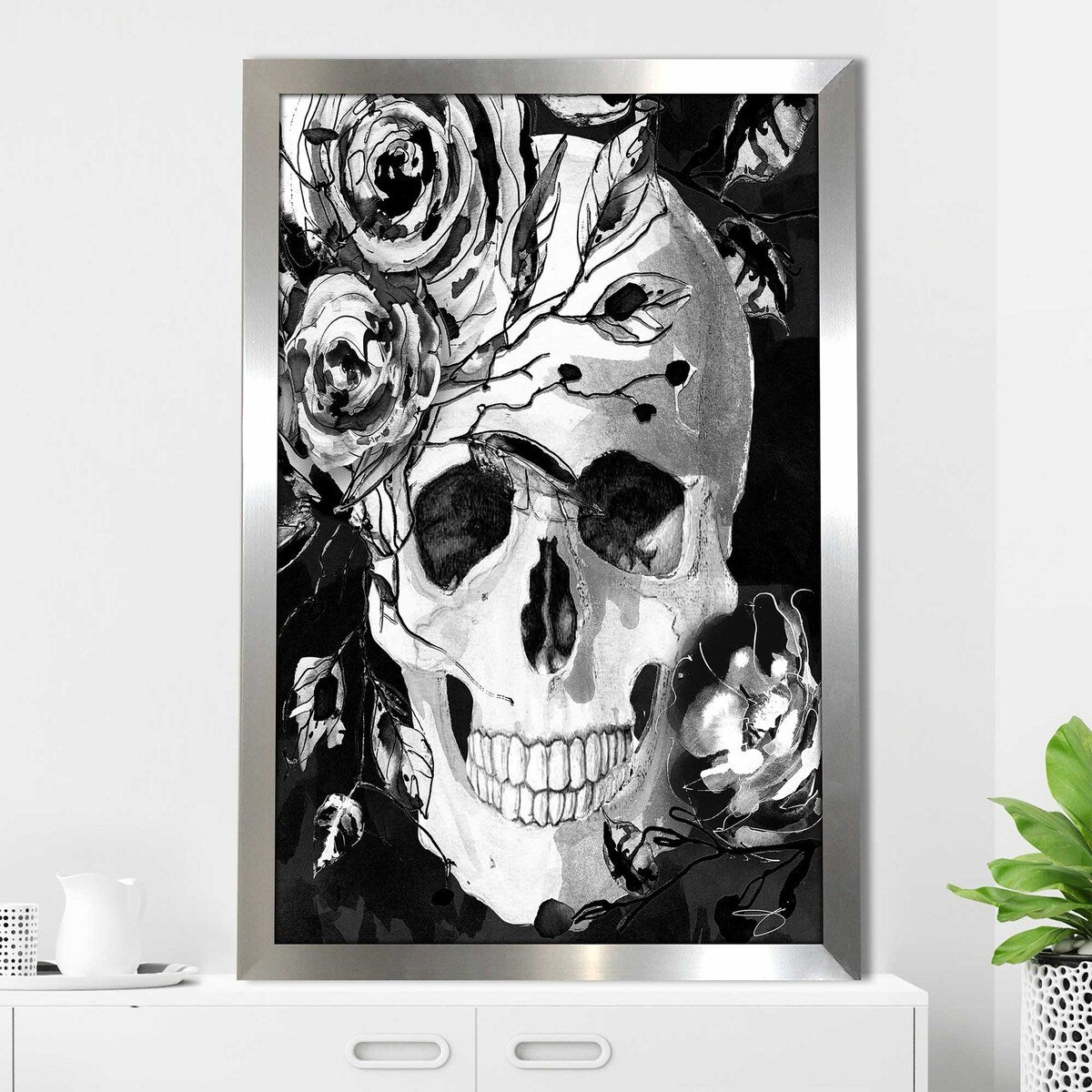 Black Skull by Jodi - Premium Acrylic Wall Art Print for Home, Office & Gothic Decor