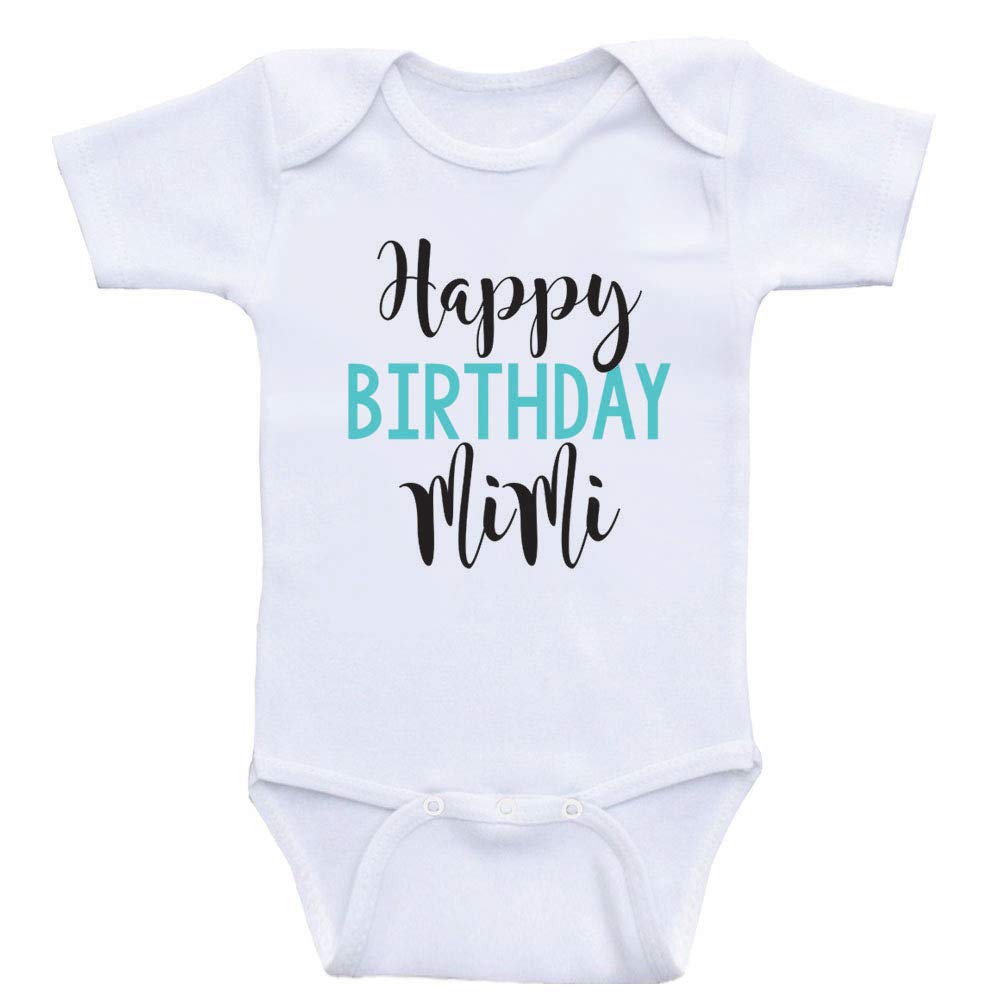 Happy Birthday Mimi - Cute Baby Bodysuit & One-Piece Babygrow Outfit for Newborns & Infants | Perfect for Birthday Parties, Photo Shoots & Special Occasions