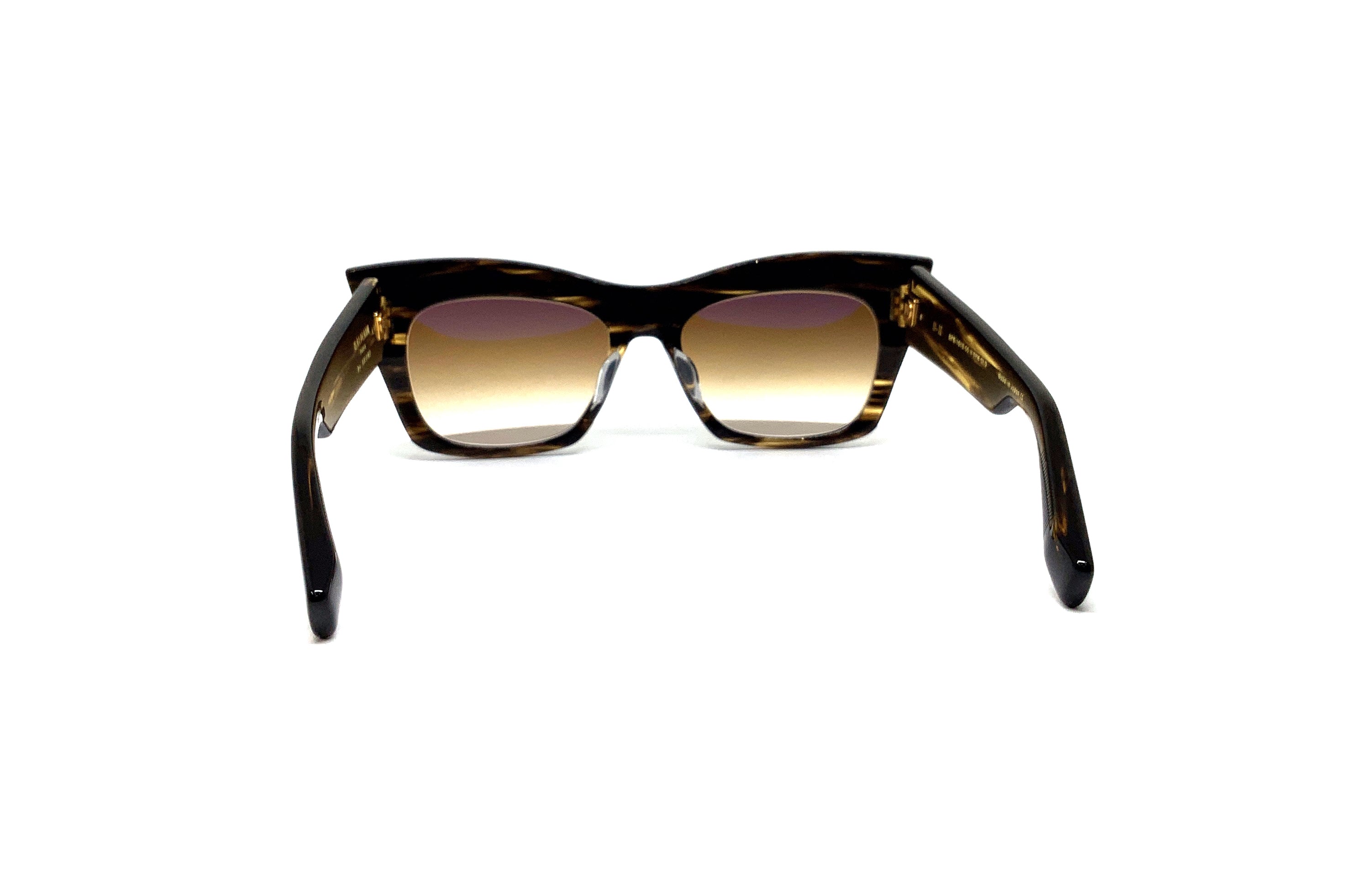 Balmain B II Sunglasses Dark Brown Swirl & Gold Frame - Stylish UV Protection for Outdoor Activities & Fashion Accessories