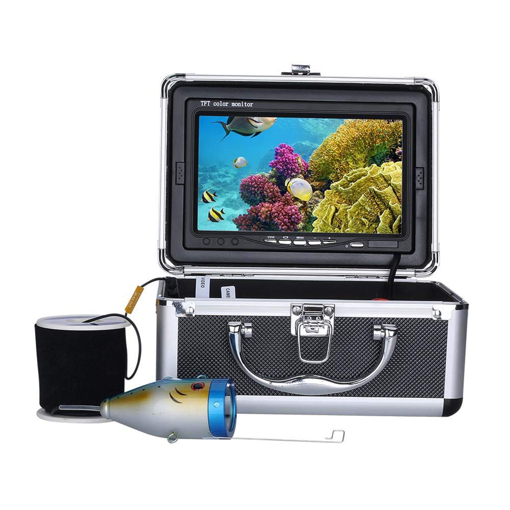 SCYDAO 7-Inch Underwater Fishing Camera with 1000TVL & 30 LED Lights - Portable Ice Fishing Camera with 30M Cable - HD Fish Finder for Lake, Sea, Boat Fishing - Perfect for Ice Fishing, Deep Sea Angling & Underwater Exploration