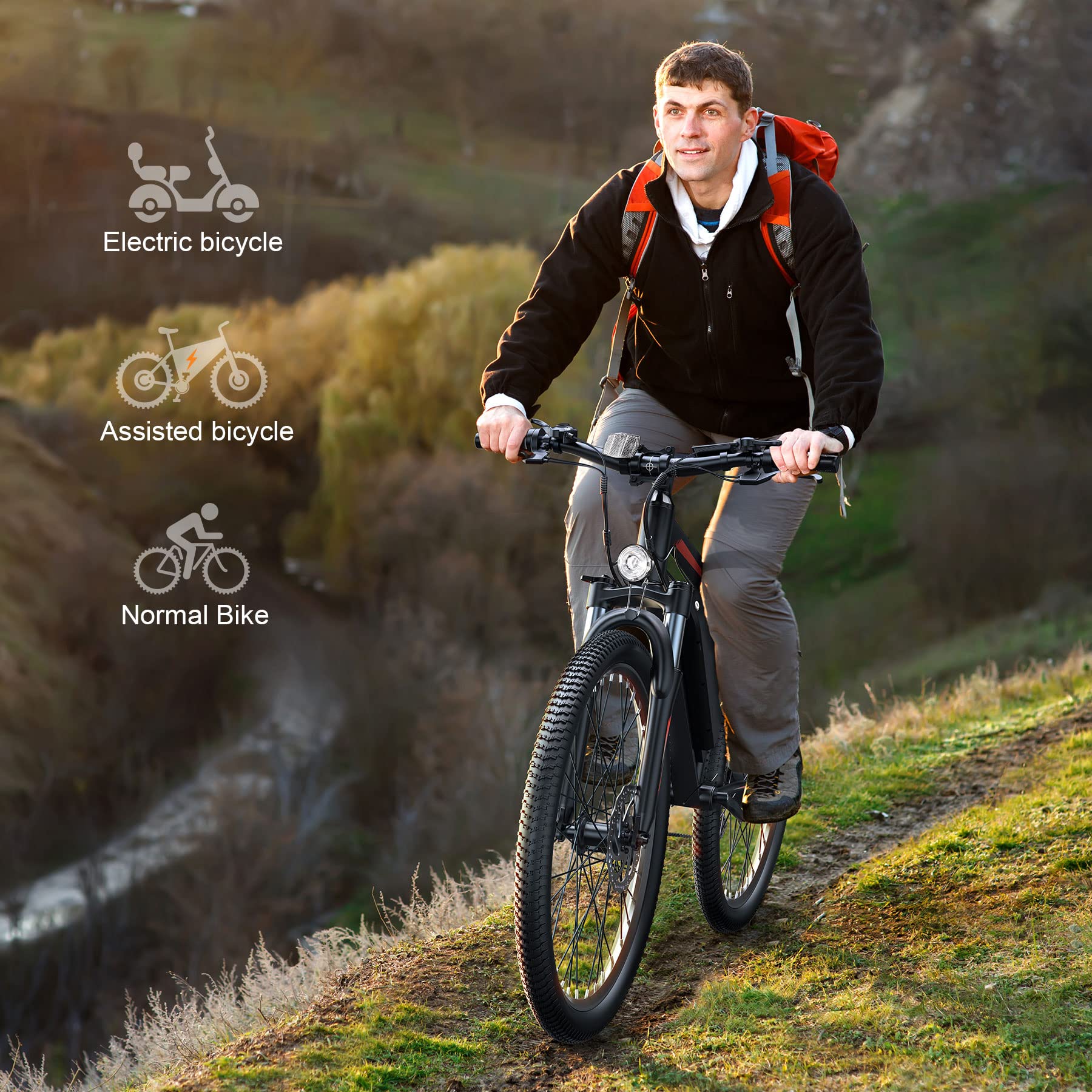 Wooken 750W Electric Bike for Adults - 27.5