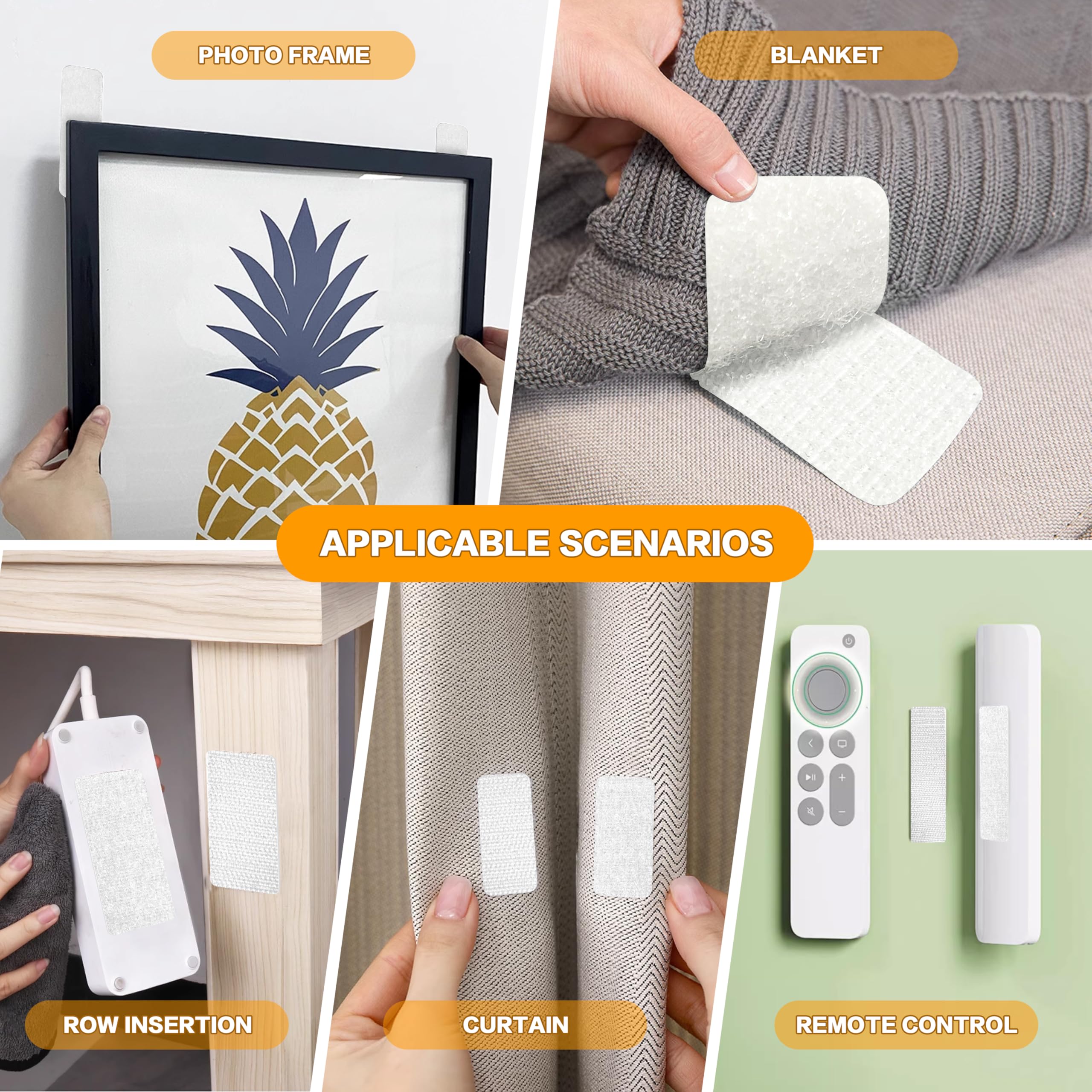 KING MOUNTAIN 1x3 Inch Hook and Loop Strips - 20 Sets Heavy Duty Nylon Self Adhesive Tape with Strong Double Sided Backing for Office, Home, Crafts - Perfect for Organizing Cables, Hanging Decor & DIY Projects (White)