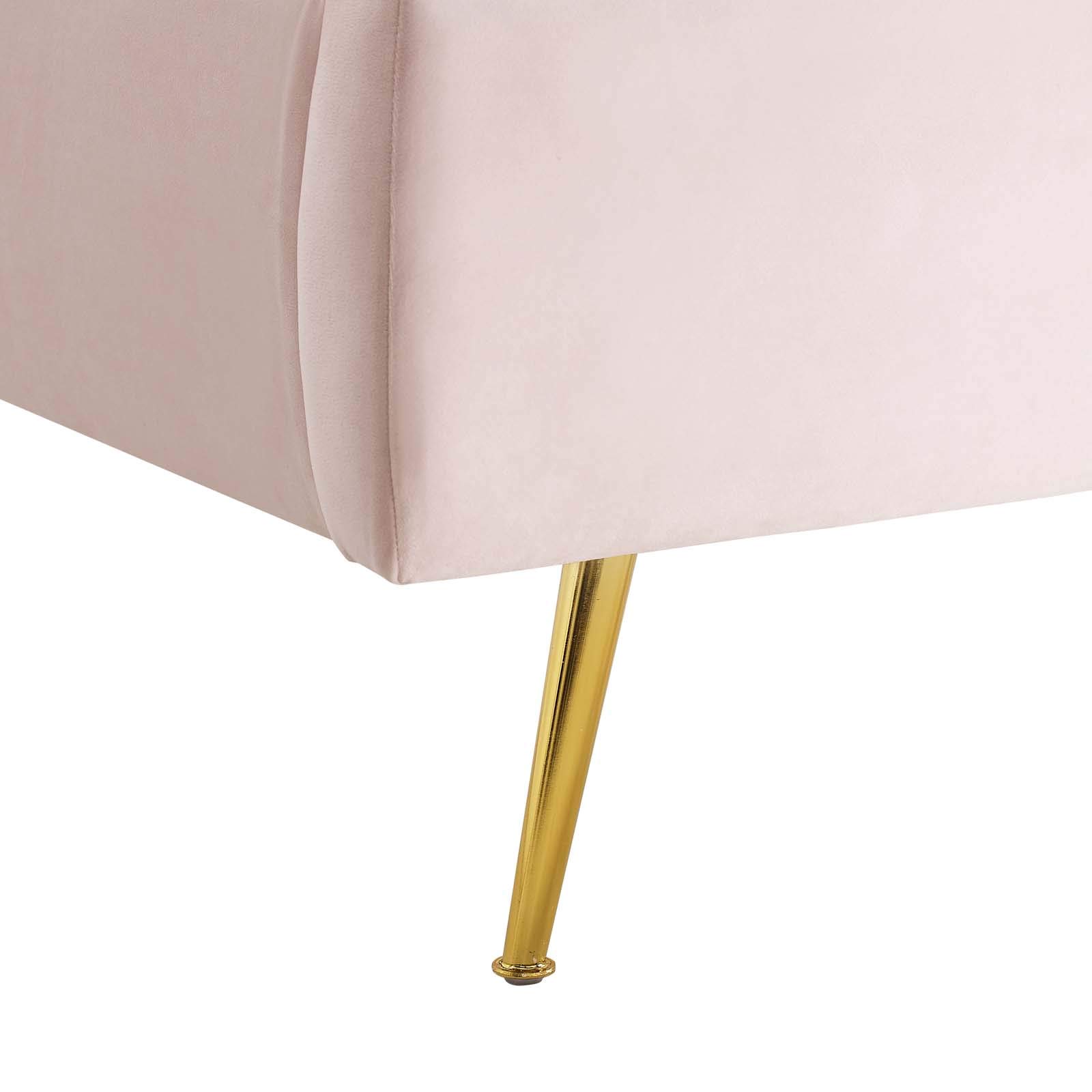 Modway Lana Queen Size Platform Bed Frame in Pink - Modern Minimalist Bedroom Furniture for Small Spaces & Studio Apartments