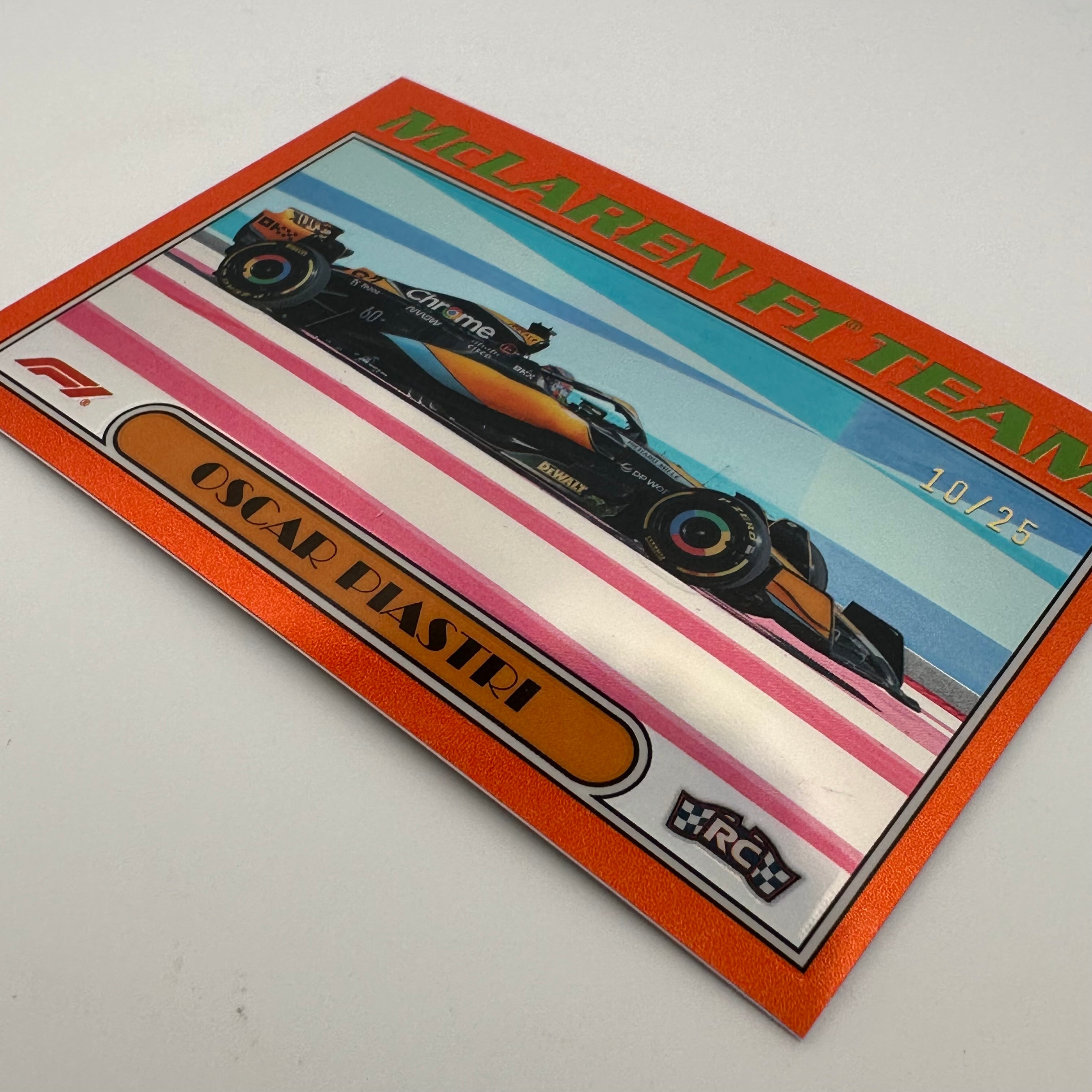 2023 Topps Chrome Oscar Piastri #AU77 Orange Refractor 10/25 - F1 Racing Collectible Card for Fans & Investors - Perfect for Trading, Display, and Memorabilia Collections