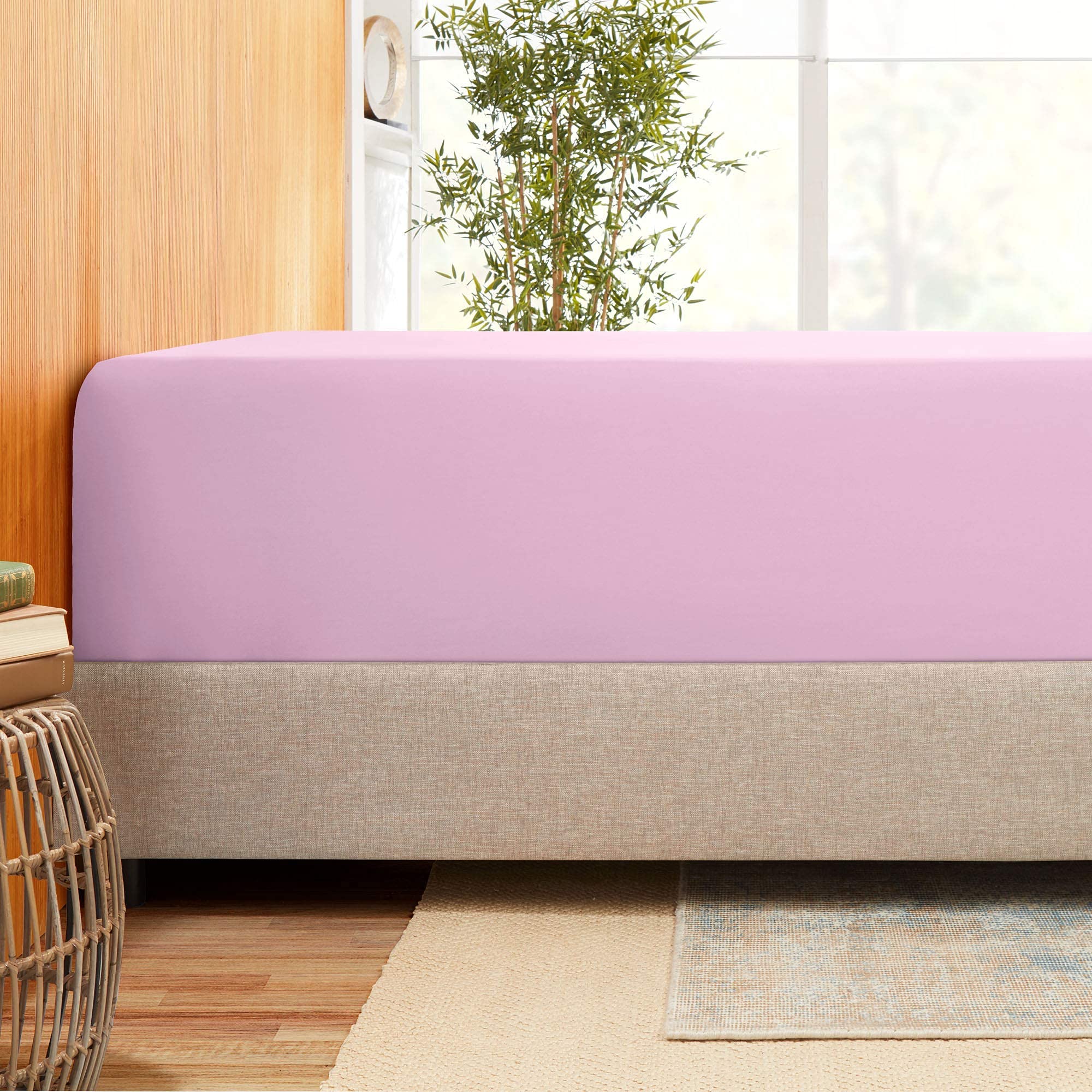 Organic Cotton Fitted Sheet Full Size 600 Thread Count | Soft, Breathable for Deep Pocket Mattress Up to 21