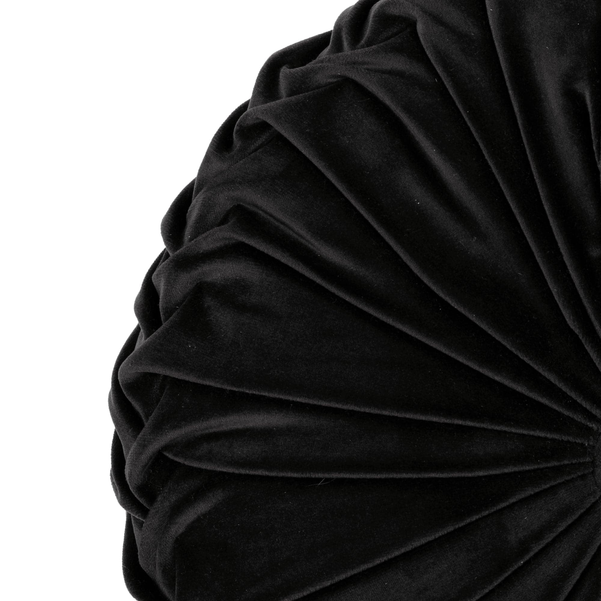 Round Pleated Soft Velvet Throw Pillow - Elegant Home Decor for Sofa, Bed & Couch - Cozy Accent Pillow for Living Room, Bedroom & Nursery