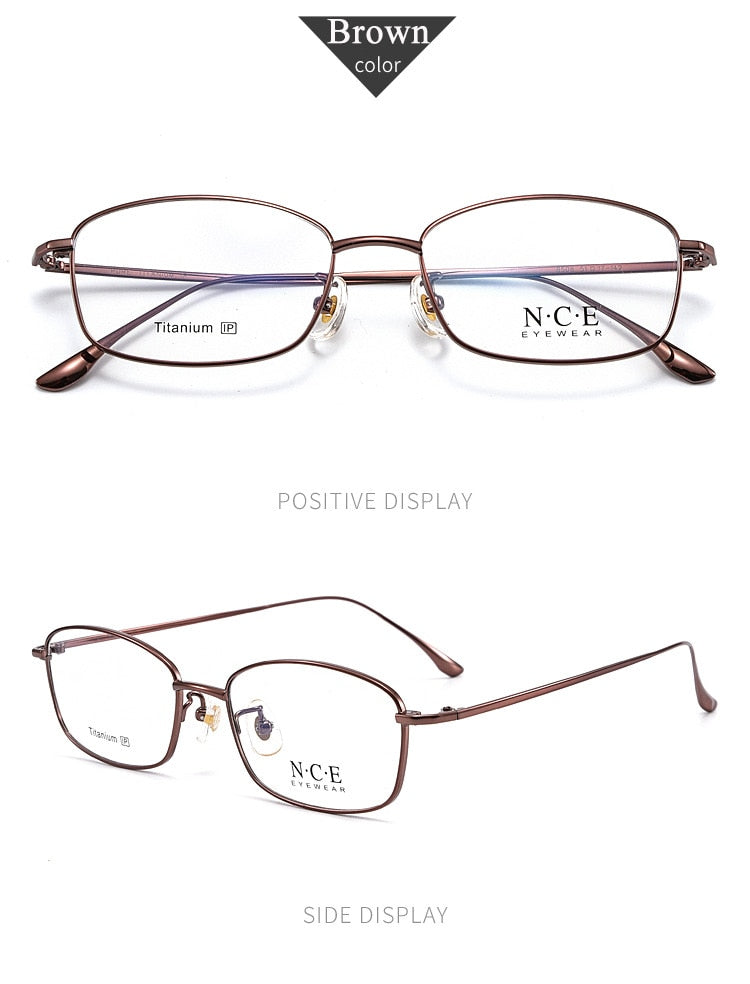 Bclear SC8508 Men's Full Rim Square Titanium Eyeglasses - Lightweight Durable Frame for Work, Reading & Everyday Wear