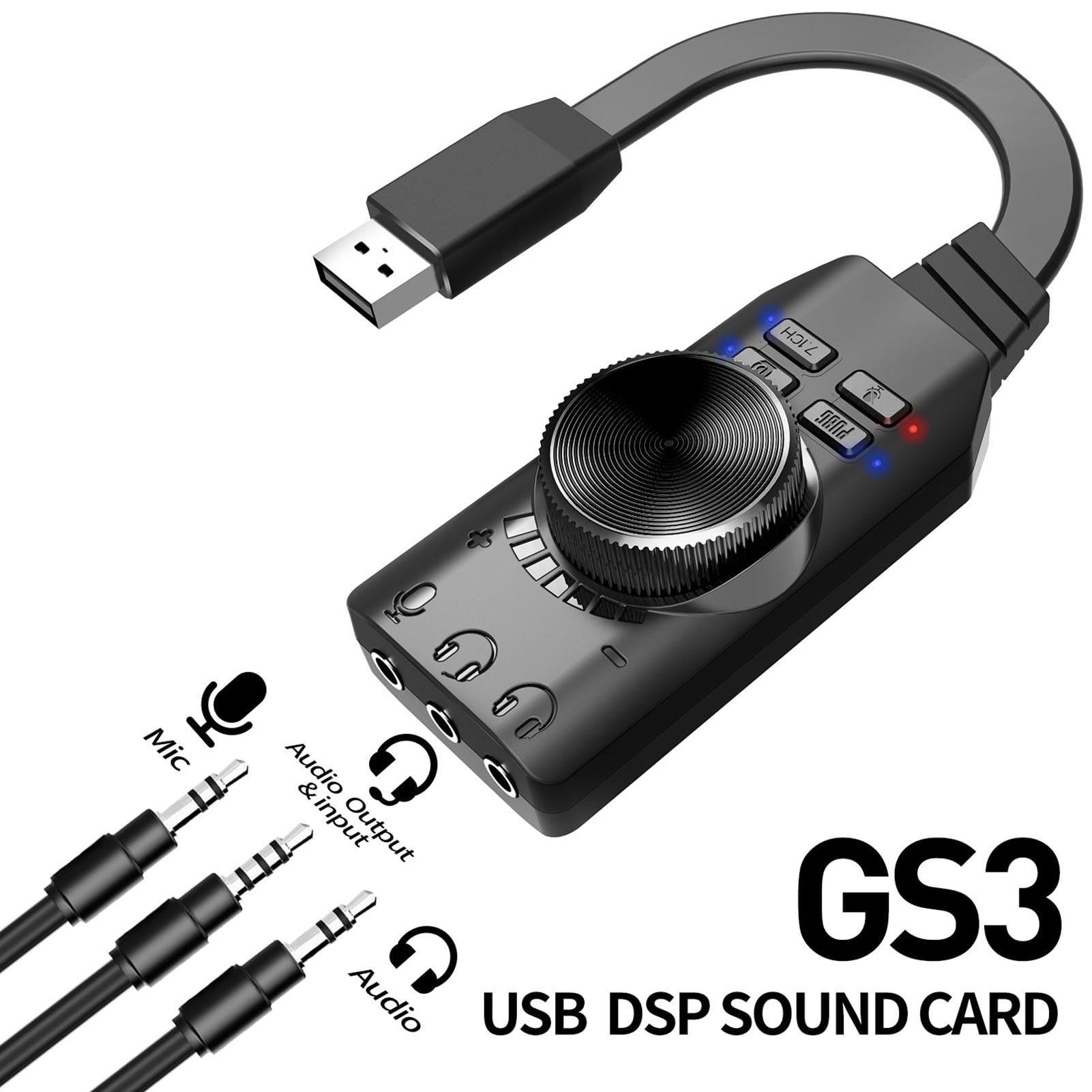 Uozonit USB Audio Adapter - Virtual 7.1 Surround Sound USB to Optical Converter with Volume Control | Portable USB Sound Card for Gaming, Streaming & Music | Perfect for League of Legends, Headsets & PC Audio Setup