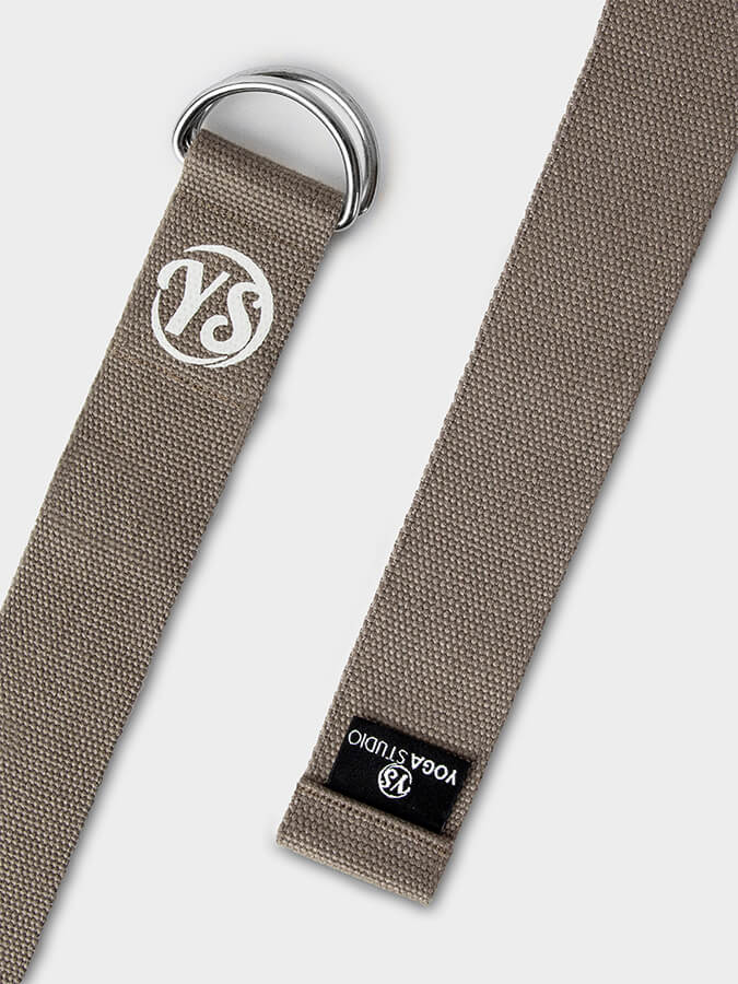 GOTS Certified Organic Cotton Yoga Belt with D-Ring - 2.5m (8.2ft) Stretchable Strap for Yoga, Pilates & Fitness - Perfect for Studio Practice, Home Workouts & Travel
