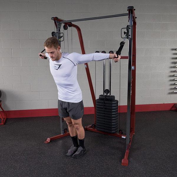 Best Fitness BFFT10 Functional Trainer - Black | Home Gym Equipment for Strength Training & Full-Body Workouts