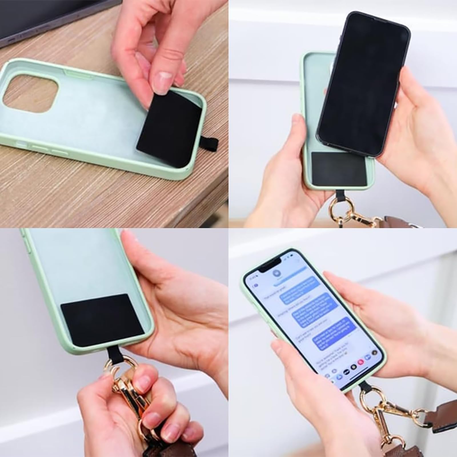Save The Girls Phone Strap with Wallet - Zippered Pouch & Clip-On Crossbody Strap for iPhone, Samsung & Smartphones | Perfect for Travel, Shopping & Hands-Free Convenience
