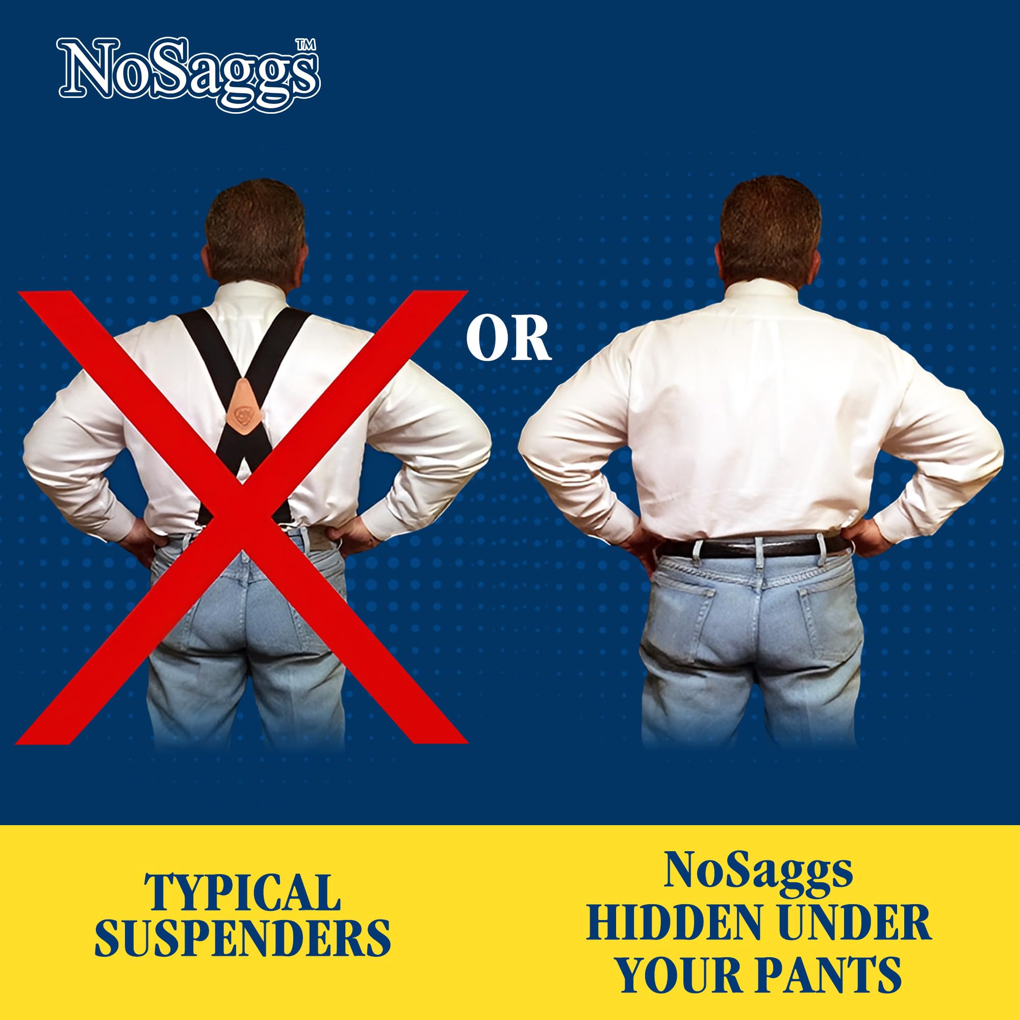 Men's Hidden Belt Pant Suspender - No Suspenders Needed for Pants, Shorts, Scrubs & Sweatpants | Perfect for Work, Casual Wear & Medical Professionals