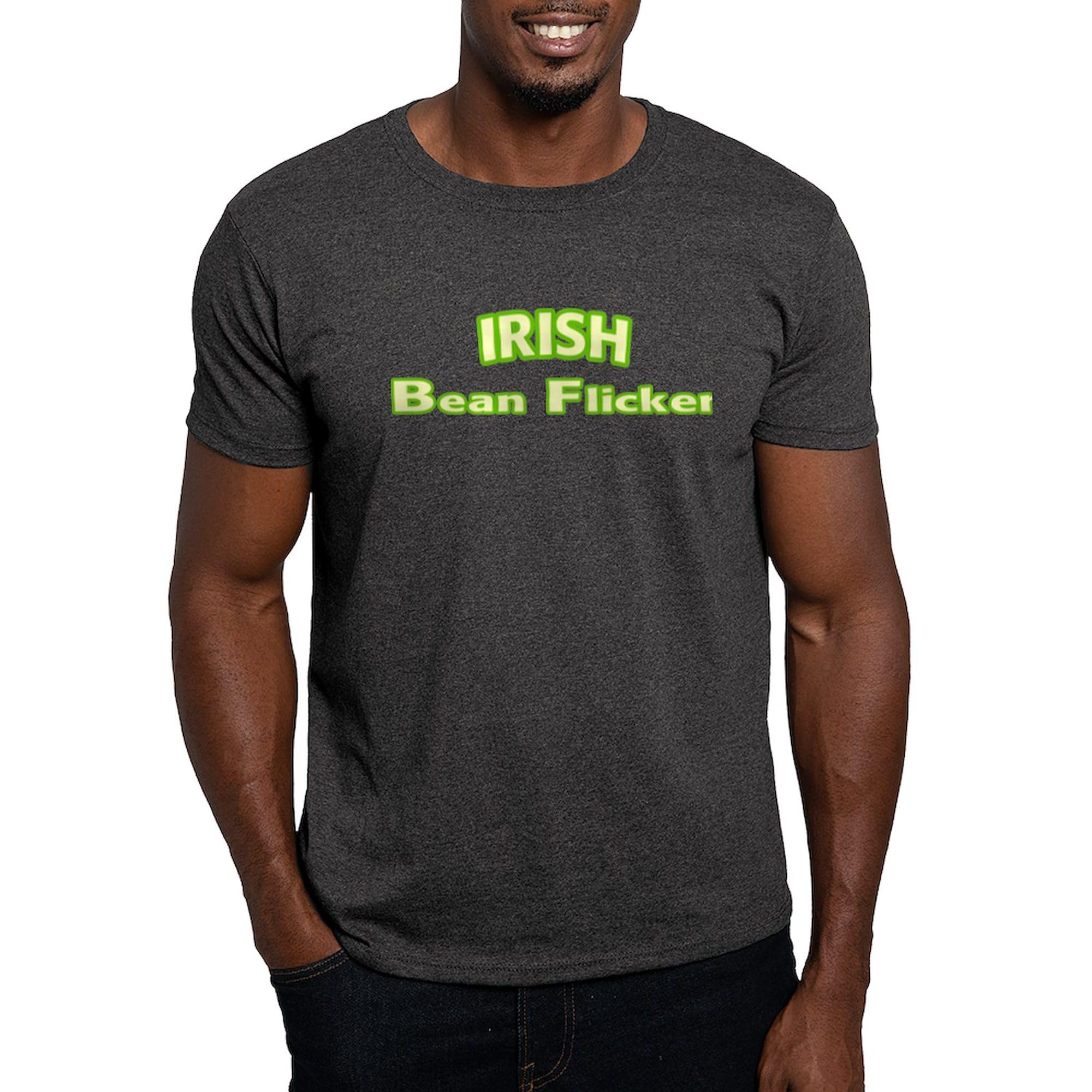 Men's Irish Bean Flicker Dark T-Shirt - 100% Cotton Classic Graphic Tee for St. Patrick's Day & Irish Pride Celebrations