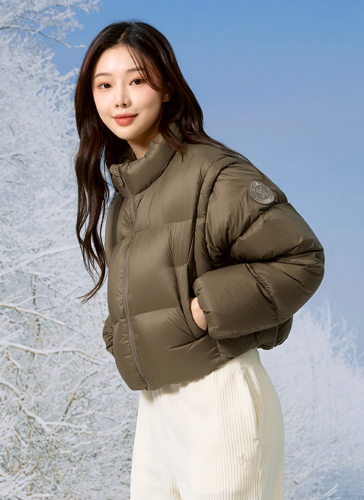Detachable Goose Down Short Jumper - Lightweight Warm Winter Jacket for Women - Perfect for Outdoor Activities, Travel & Casual Wear