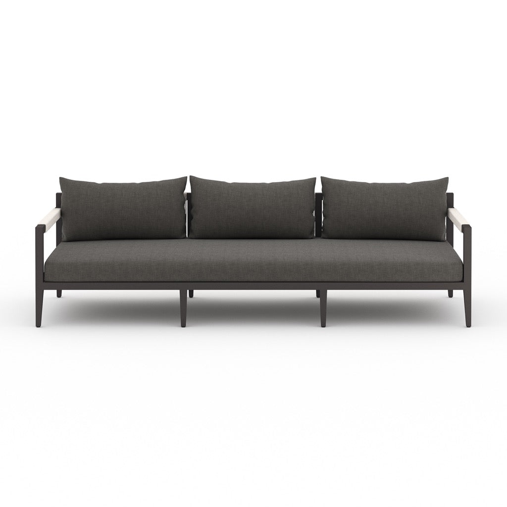 Sherwood Outdoor Sofa Set - Bronze & Charcoal Patio Furniture for Garden, Backyard, and Poolside Relaxation