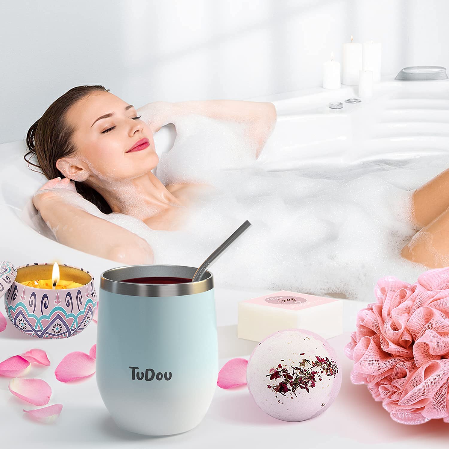 Premium Relaxation Spa Bath Gift Set for Women - Self Care Package with Birthday, Get Well Soon, Christmas Gifts for Her, Mum, Sister, Wife & Friends | Perfect for Home Spa Nights, Stress Relief & Pampering Moments