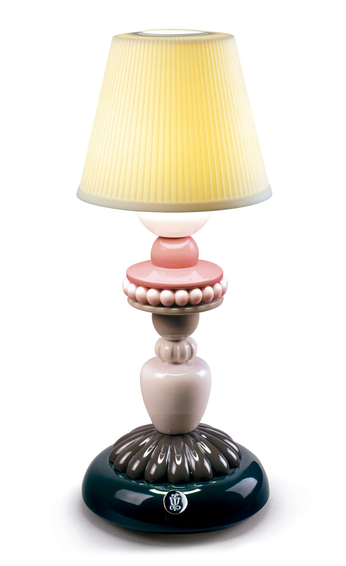 LLADRÓ Sunflower Firefly Table Lamp - Elegant Black Porcelain Lamp for Home & Office Decor | Perfect for Living Room, Bedroom, or Gift
