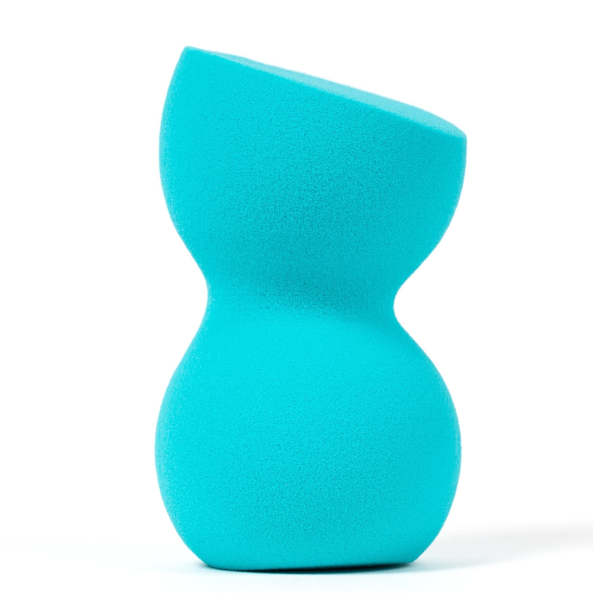Beauty Junkees Makeup Sponge Blender - Blue Sculptor Foundation Sponge for Liquid, Cream & Powder | Latex-Free Cosmetic Blender for Wet & Dry Application | Perfect for Flawless Makeup Blending & Contouring