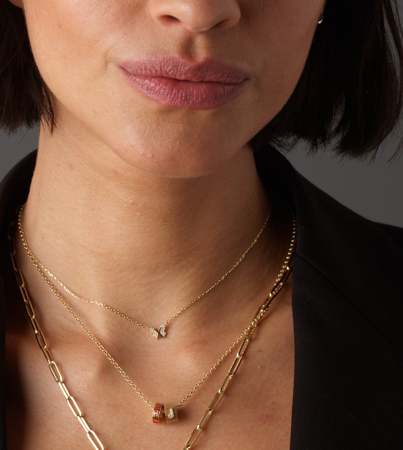 14K Gold Pave Diamond Initial Necklace - Personalized Name Letter Pendant with Heartbeat Design for Women, Gift for Her, Birthday, Anniversary, Valentine's Day Jewelry