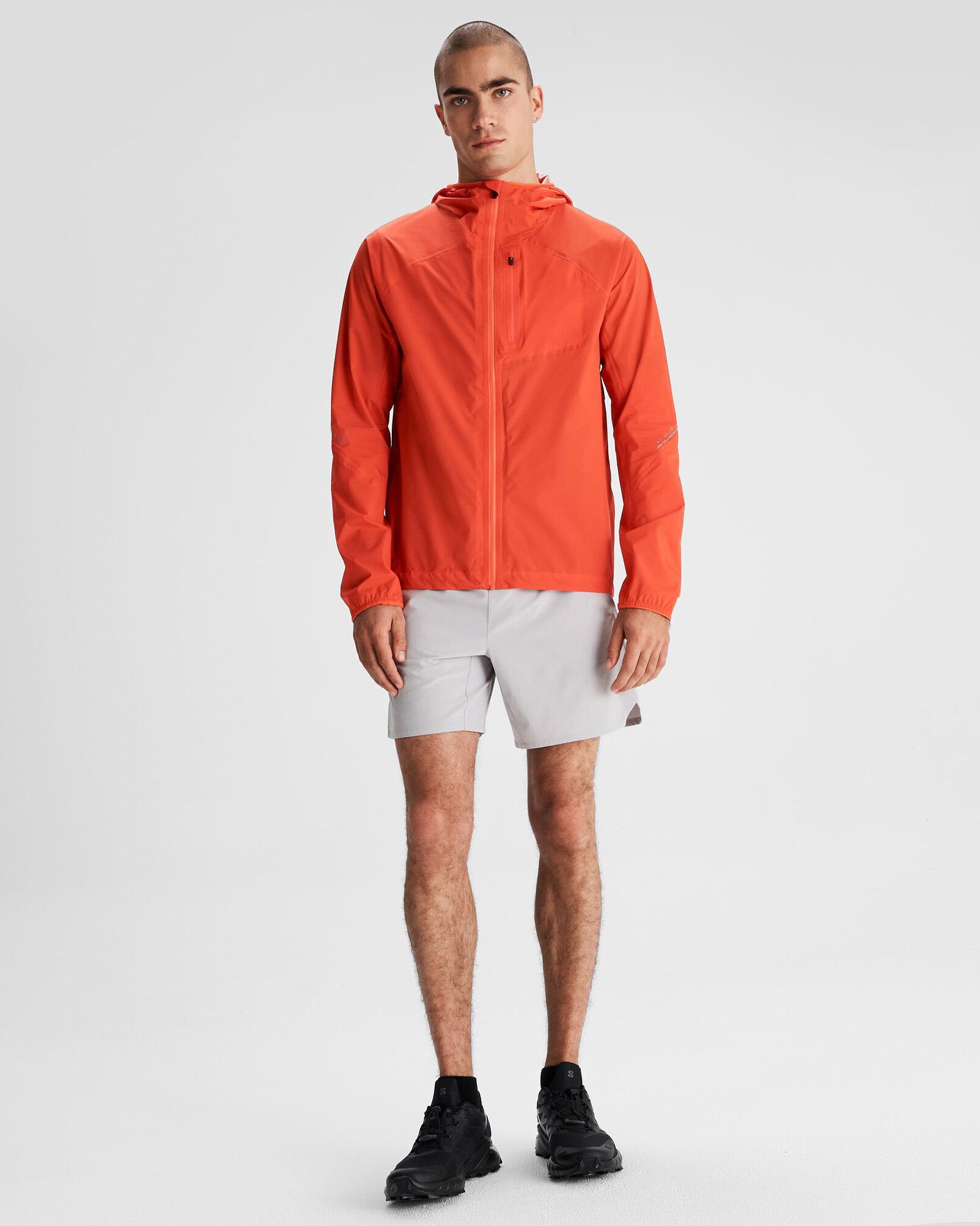 Men's Seeker 2.5L Waterproof Rain Jacket - Lightweight Windbreaker for Hiking & Outdoor Activities (Hut Orange) - Perfect for Camping, Travel & Bad Weather Protection