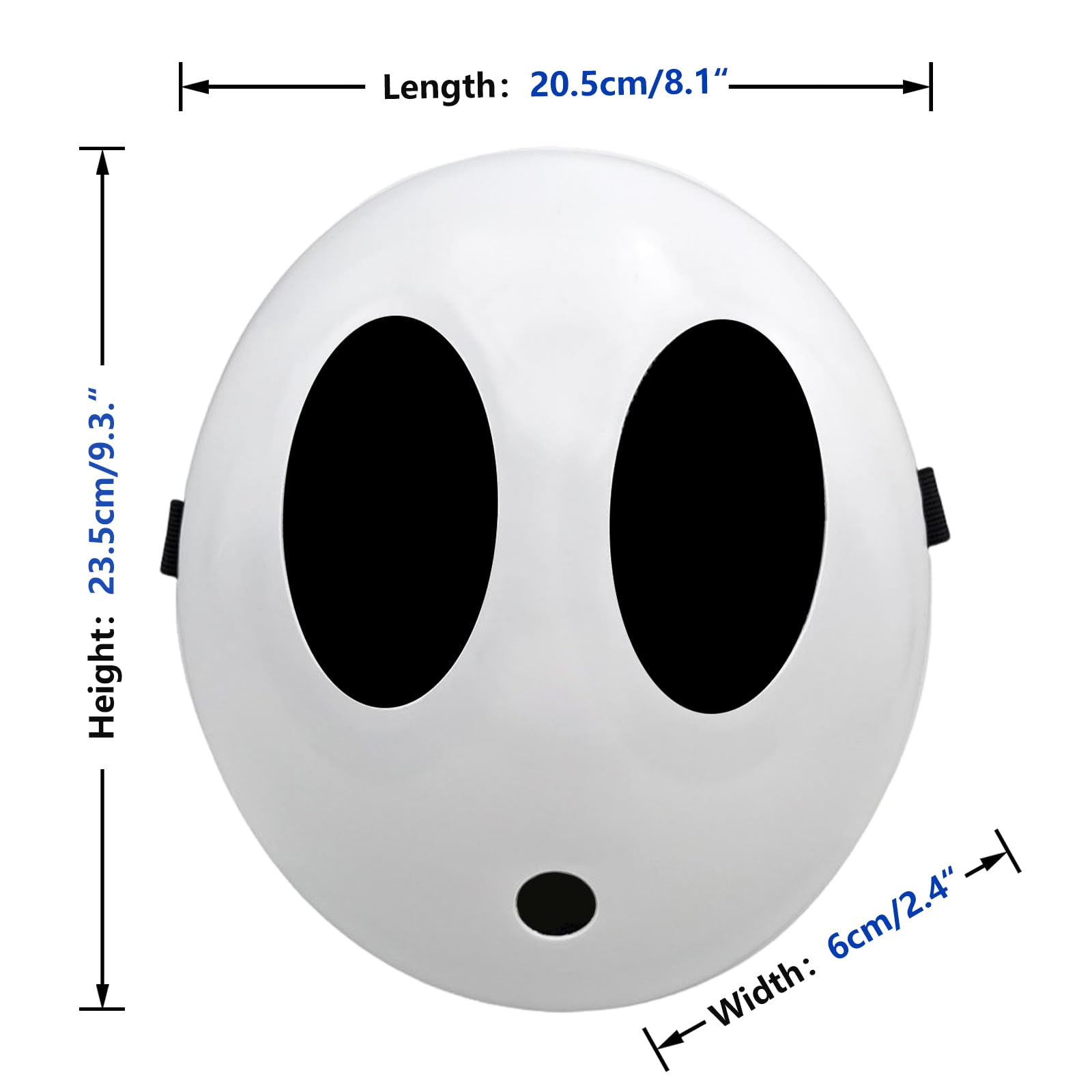 White Shy Guy Mask - Anime & Halloween Cosplay Costume Accessory - Perfect for Halloween Parties, Cosplay Events, and Themed Gatherings