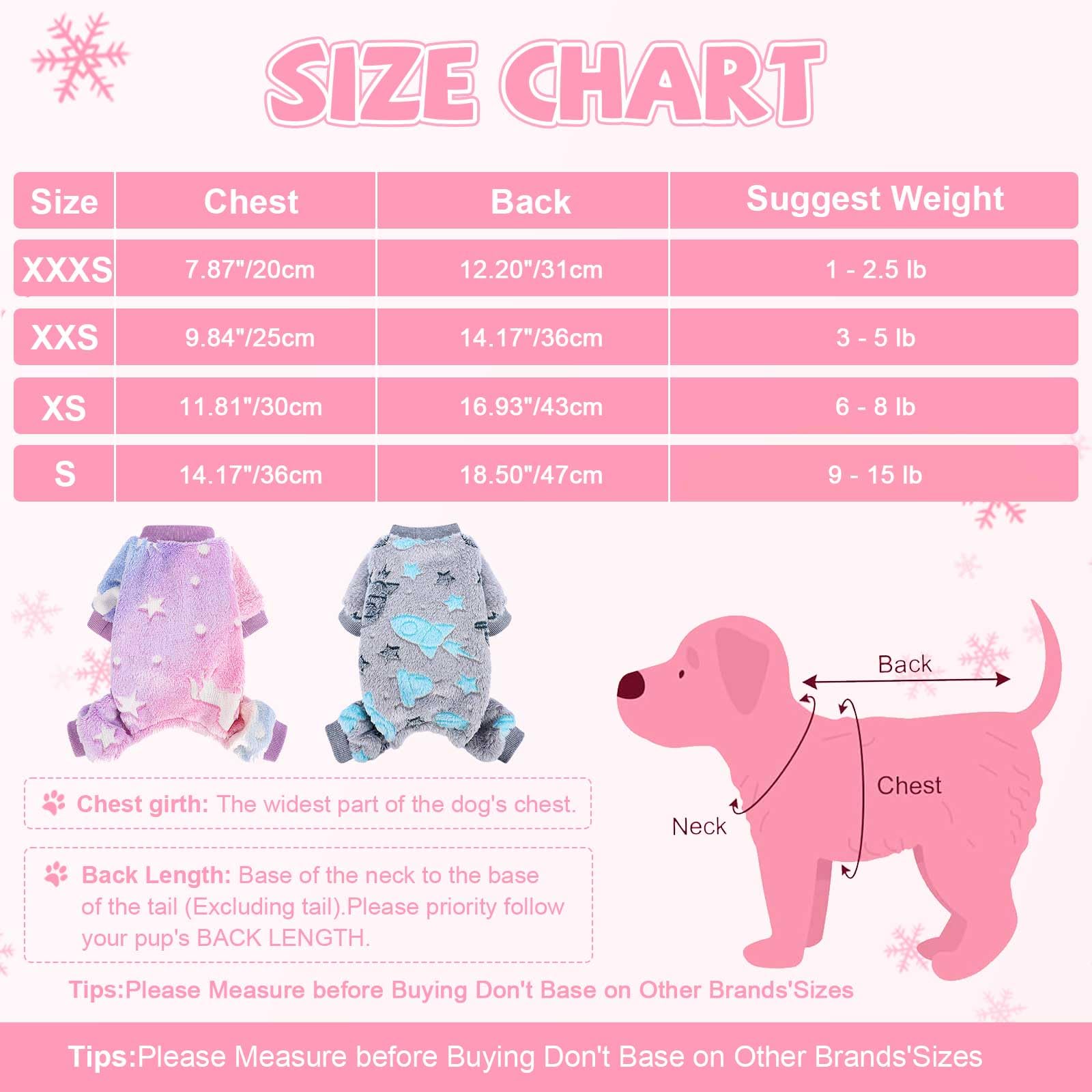 XXS Fleece Dog Sweater for Small Dogs - Winter Warm Pet Clothes with 4 Legs, Cozy Pajamas for Chihuahua & Yorkie, Pink Dog Apparel | Perfect for Indoor Lounging & Outdoor Winter Walks