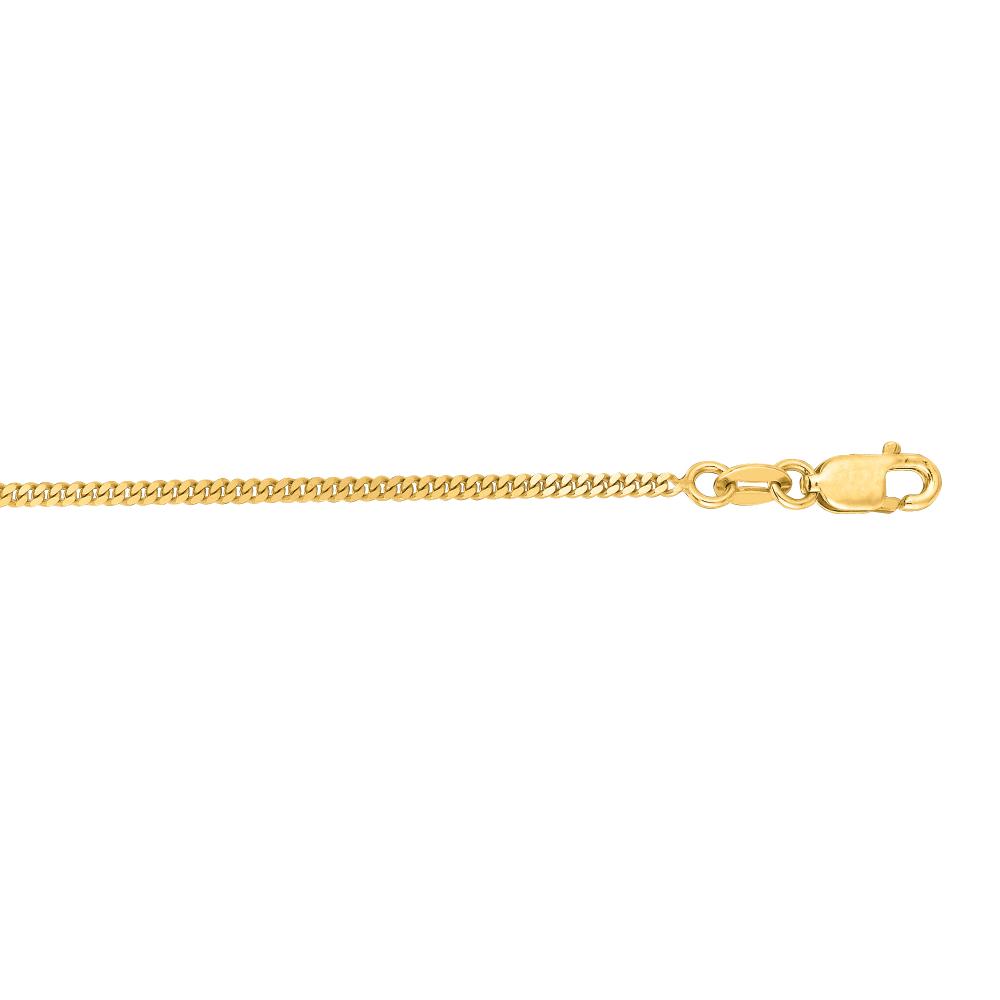 10K Gold 1.4mm Gourmette Chain Necklace for Women - Dainty & Elegant Jewelry Gift for Birthday, Anniversary & Special Occasions