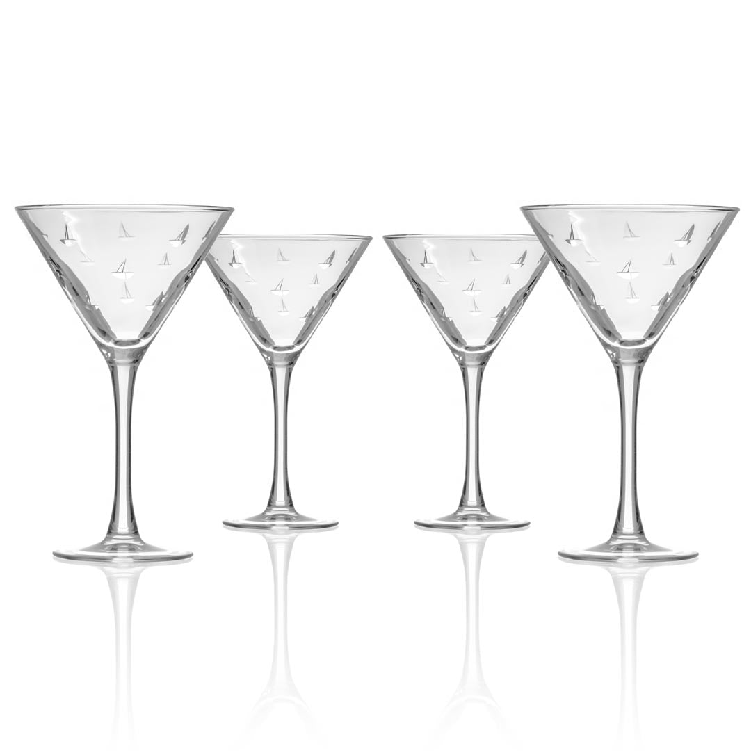 Premium 10oz Martini Glasses Set of 4 - Elegant Cocktail Glasses for Margaritas, Martinis & Cosmopolitans - Perfect for Home Bars, Parties & Entertaining