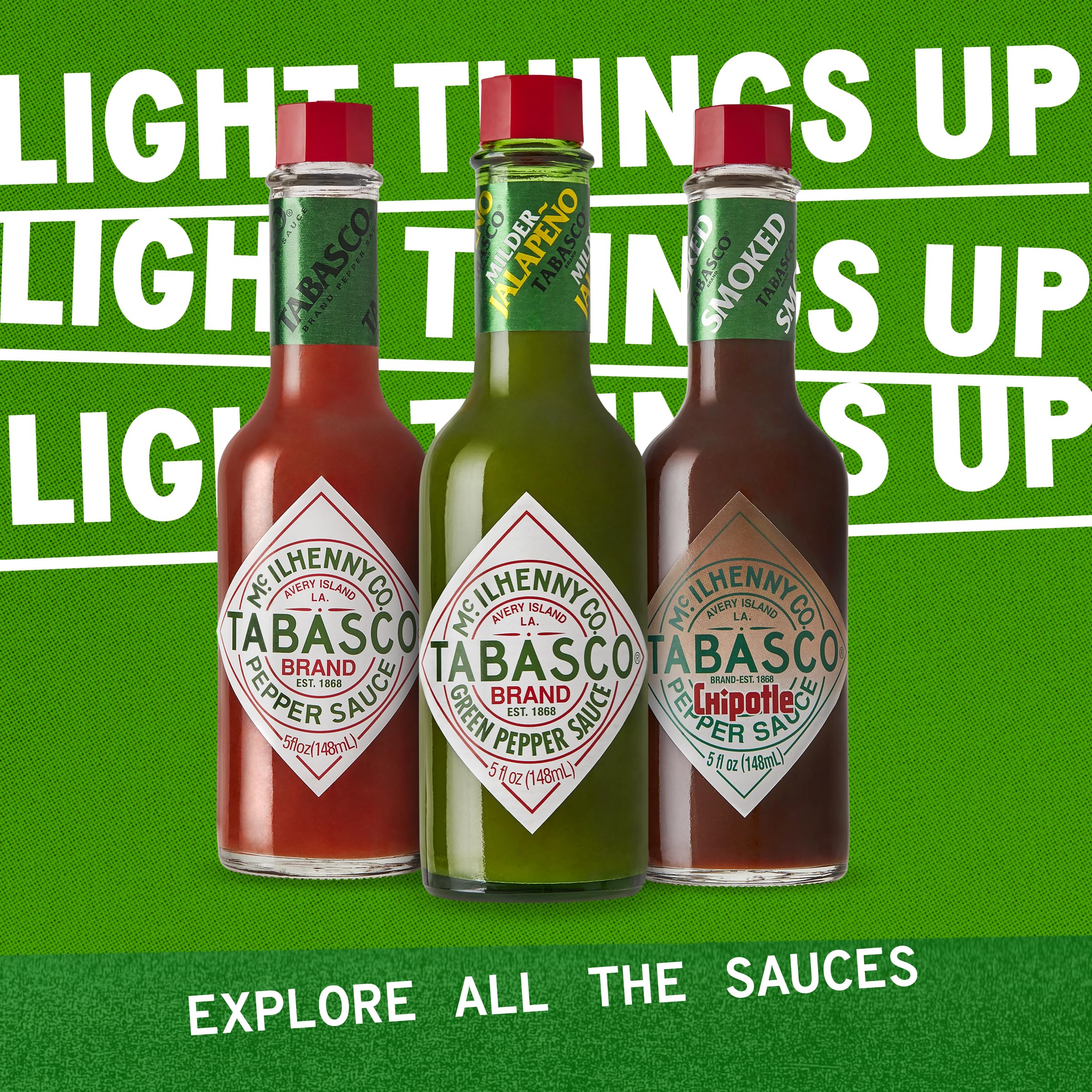 TABASCO Green Jalapeno Pepper Sauce - Mild Hot Sauce in Bulk 64oz Plastic Jug | Perfect for Tacos, Nachos, Burritos & Mexican Recipes | Great for Catering, Restaurants & Large Batch Cooking