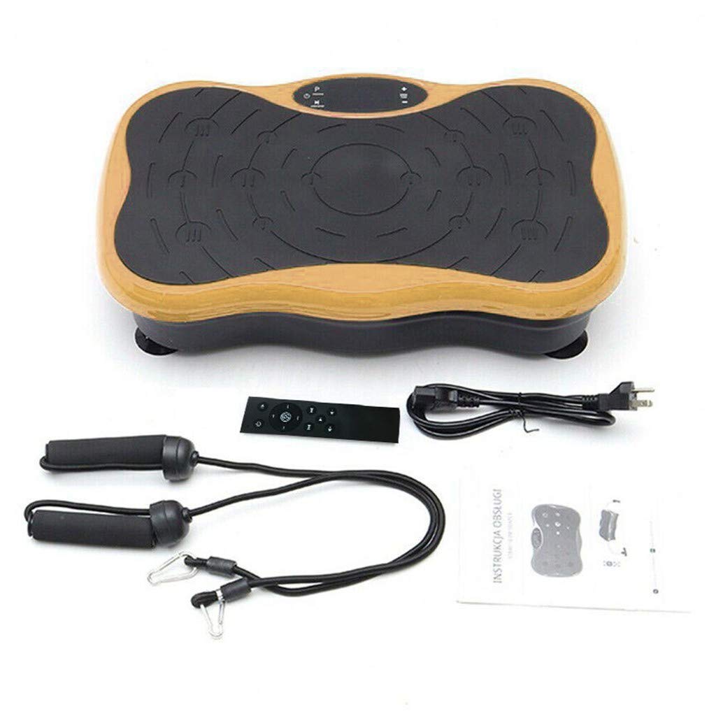 Tengma Vibration Plate Exercise Machine - Whole Body Workout Vibration Fitness Platform with Resistance Bands - Home Gym Equipment for Recovery, Weight Loss & Low Impact Training - Perfect for Home Fitness, Physical Therapy & Senior Exercise (Gold, One Size)